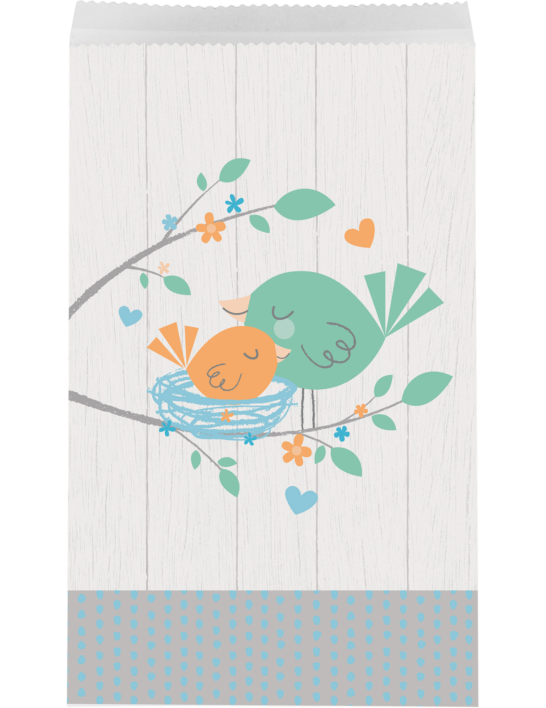 10 Hello Baby Papiertüten in Blau 20 x 11 cm Geschenktüten
