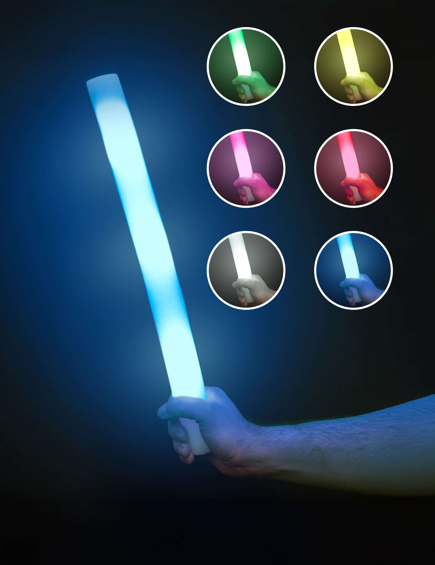 10 LED Leuchtstäbe Schaumstoff für alle – Rosa