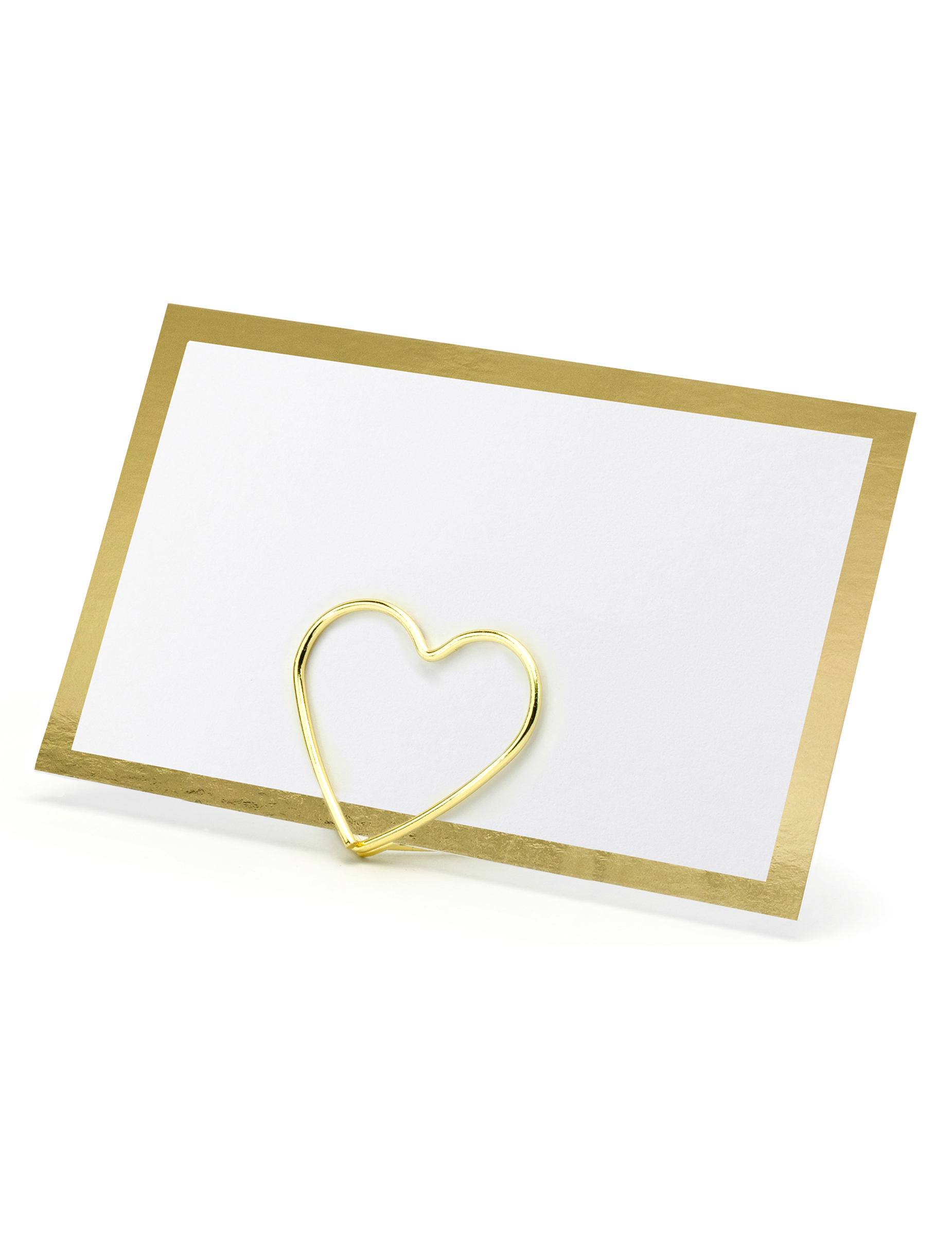 10 Platzkarten Weiß Gold 9