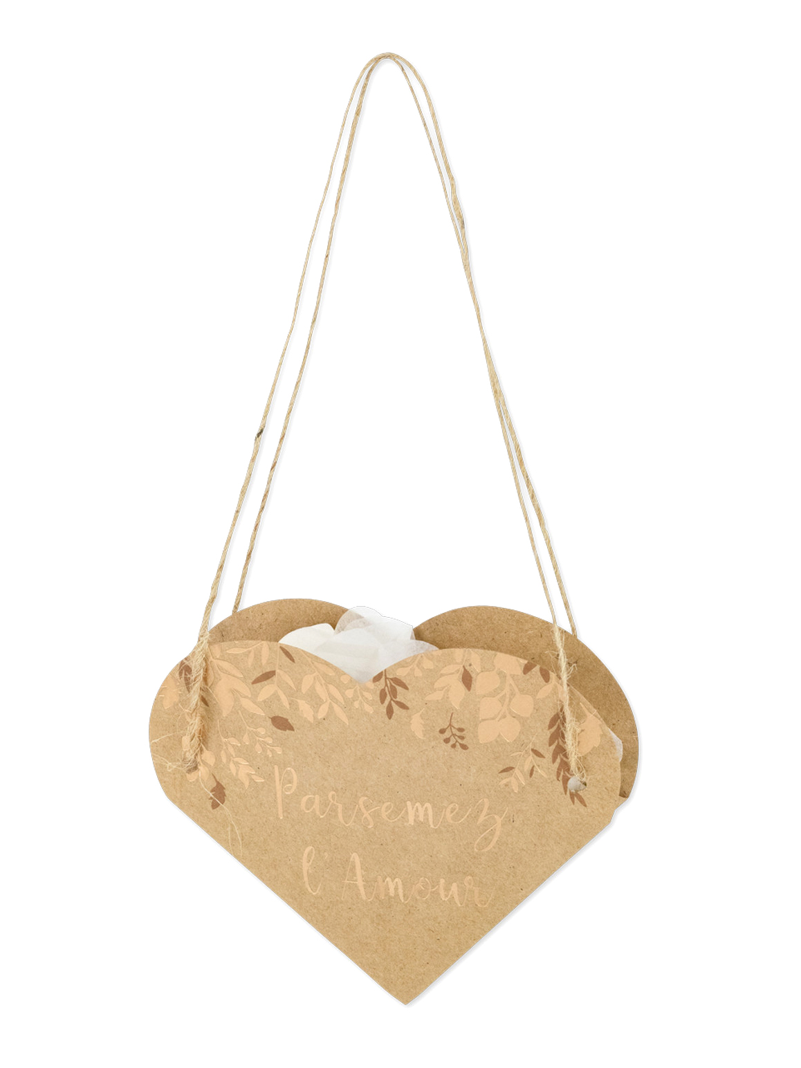 10 Streutüten Herz Kraftpapier 12 x 13 cm bronze
