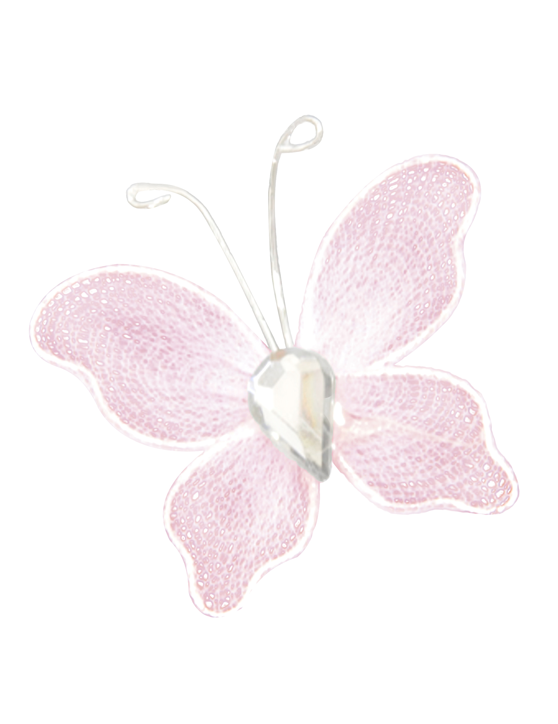 10 kleine Deko-Schmetterlinge rosa 2 x 3 cm für Hochzeit + Taufe