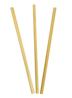 10 ökologische Holz-Strohhalme 20 cm