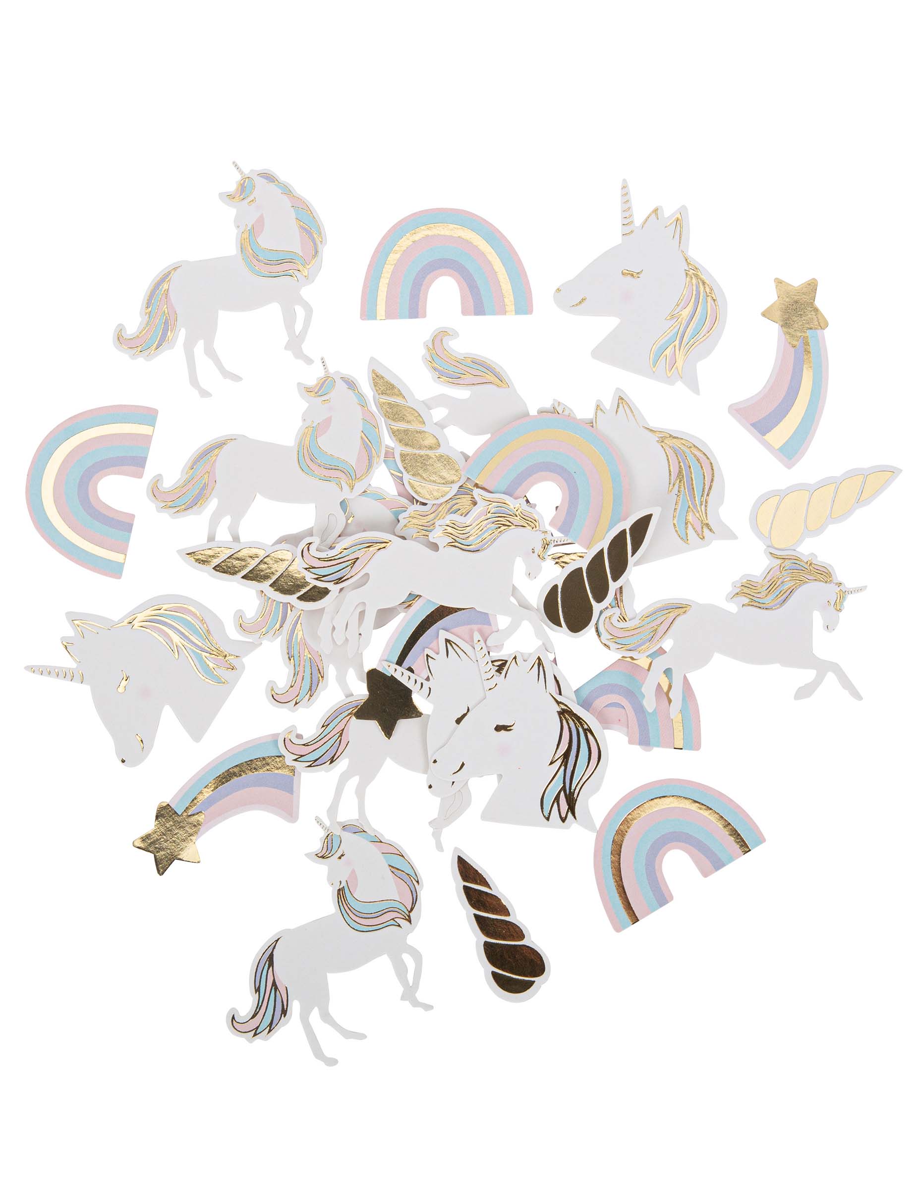 100 Einhorn Konfetti Pastel + Gold 3