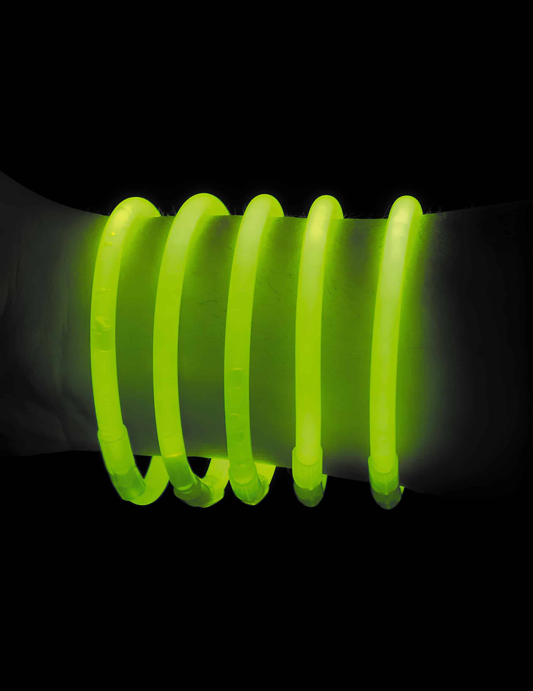 100 Knicklichter-Armbänder Grün für Erwachsene