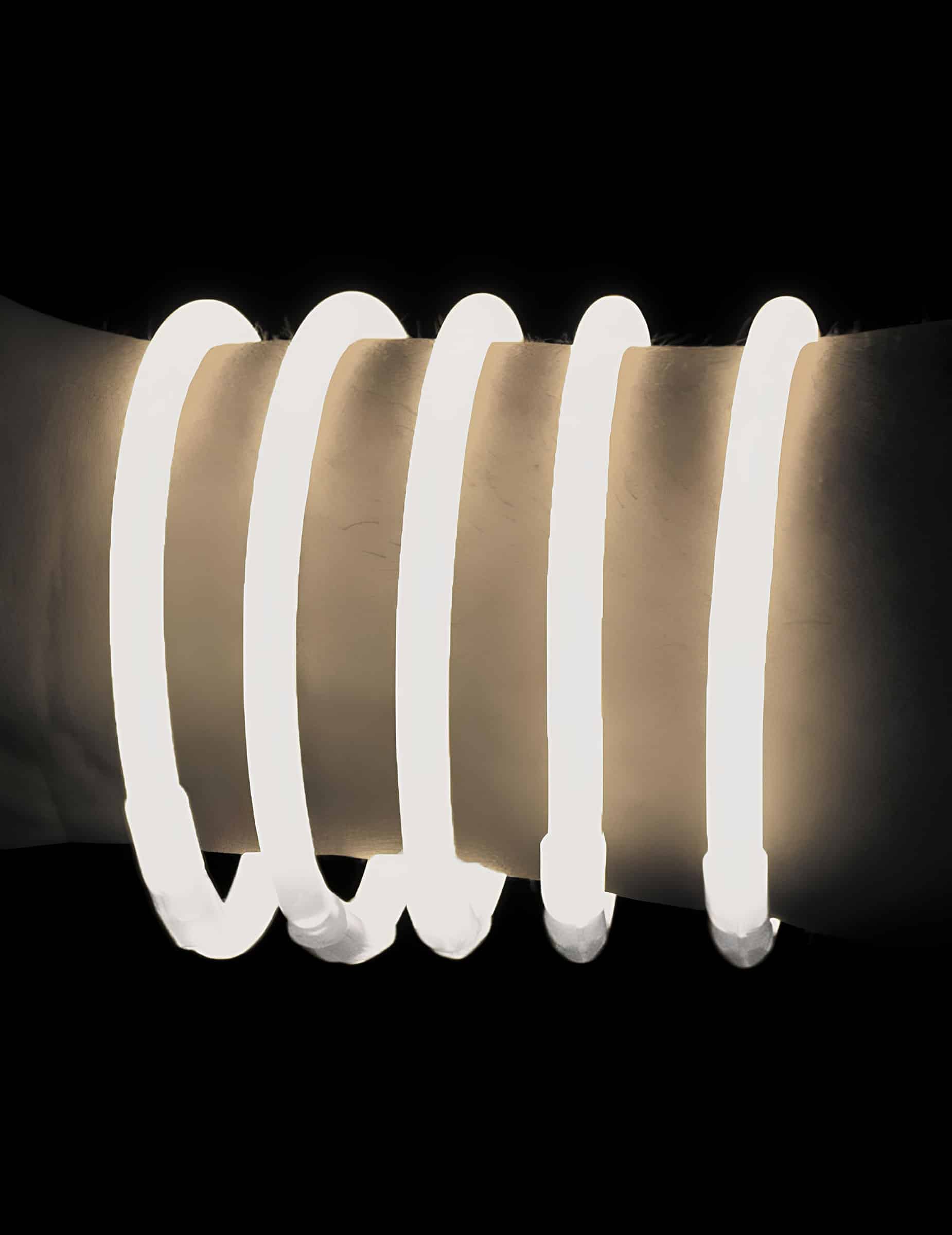 100 Knicklichter Armbänder Weiß für Erwachsene
