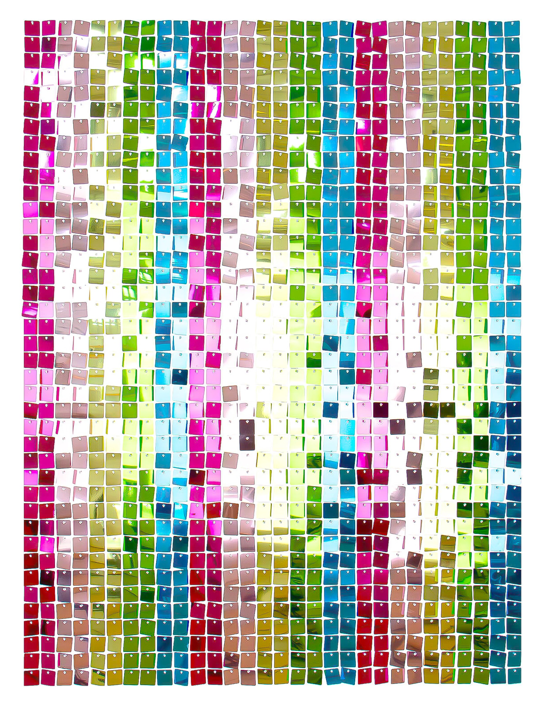 12 Bunte Glitzer-Wandpaneele 30 x 30 cm