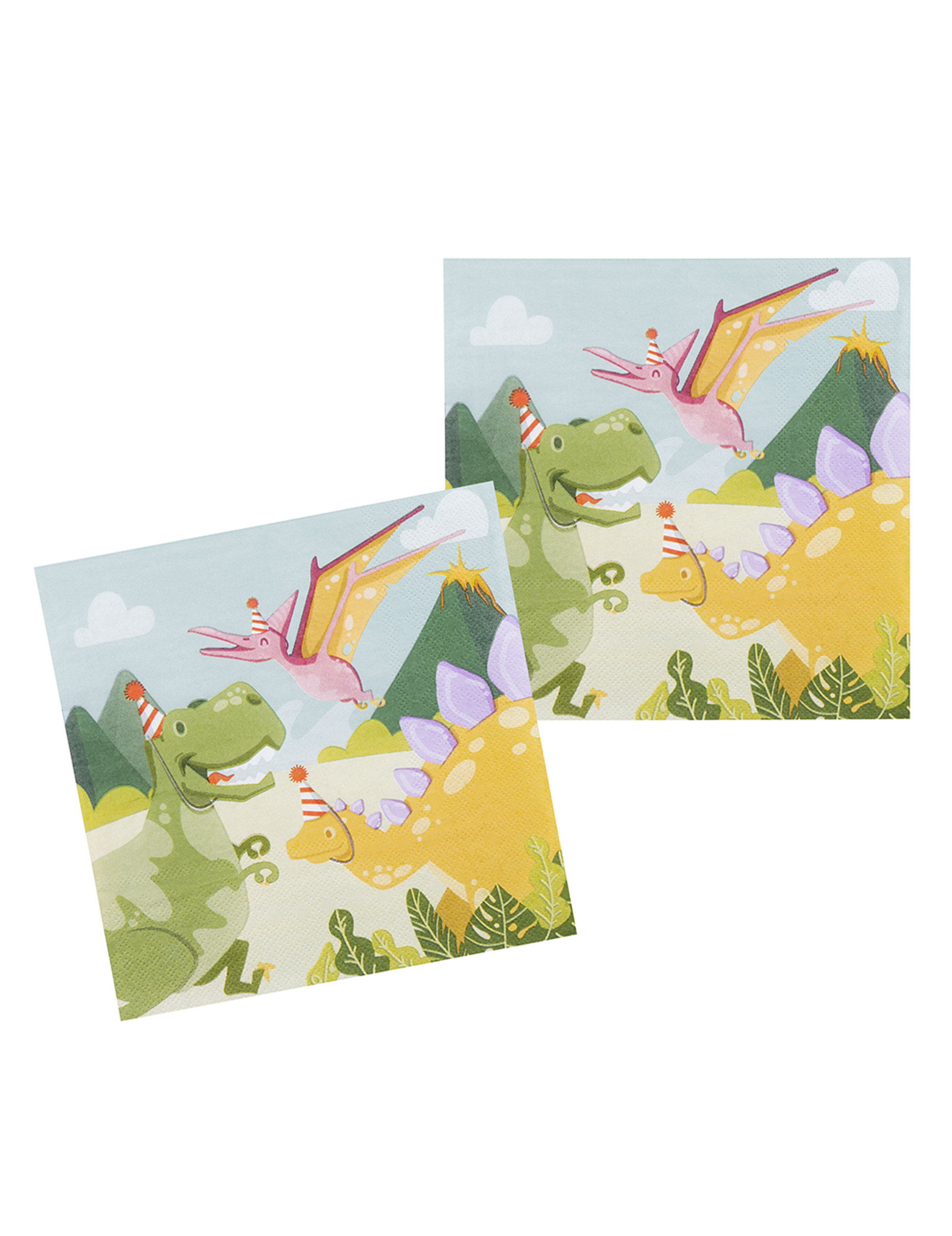 12 Dino Party Servietten Papierservietten 33 x 33 cm
