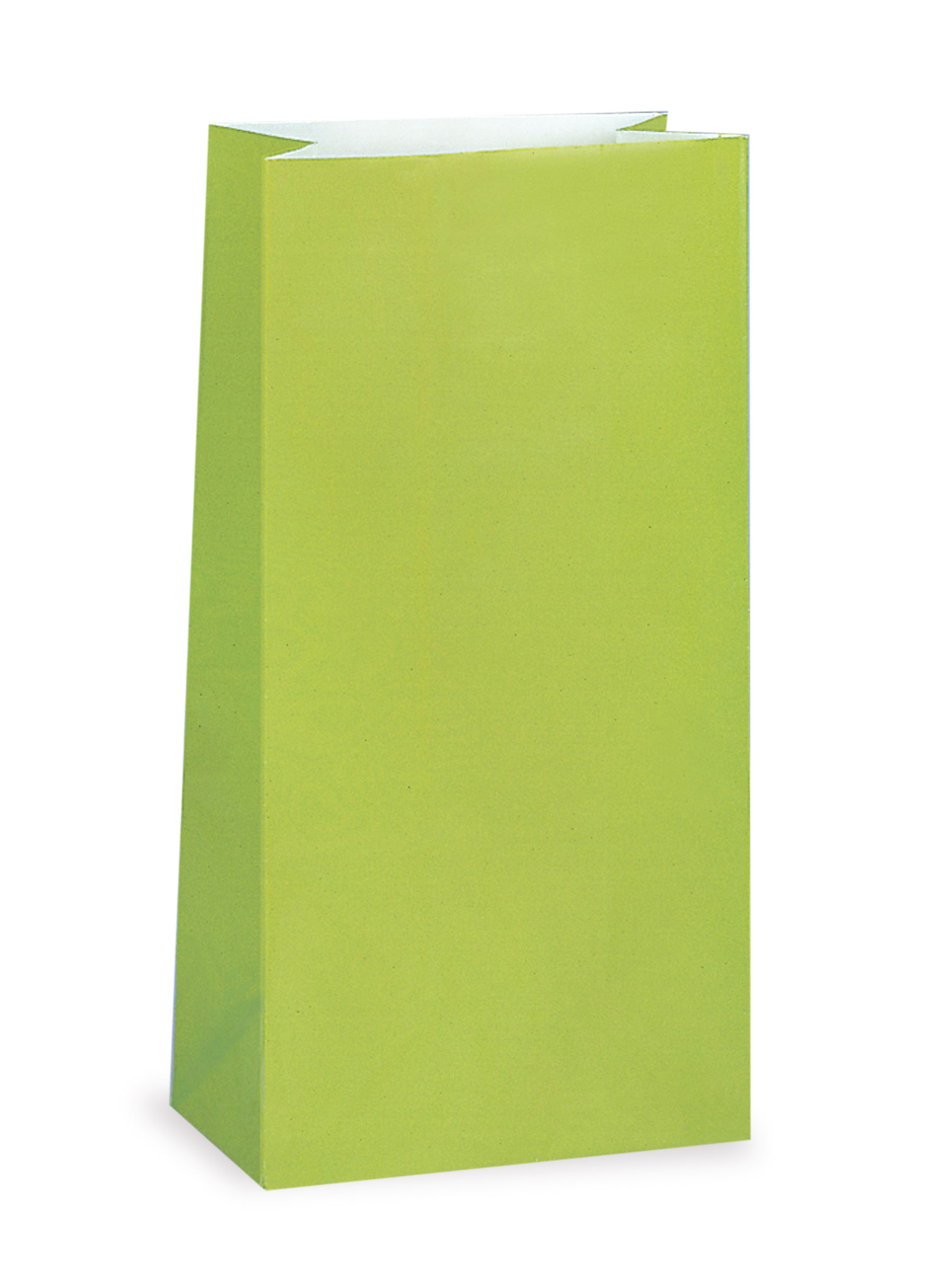 12 Geschenkbeutel aus Papier Lindgrün 25 x 9 cm für Geburtstage