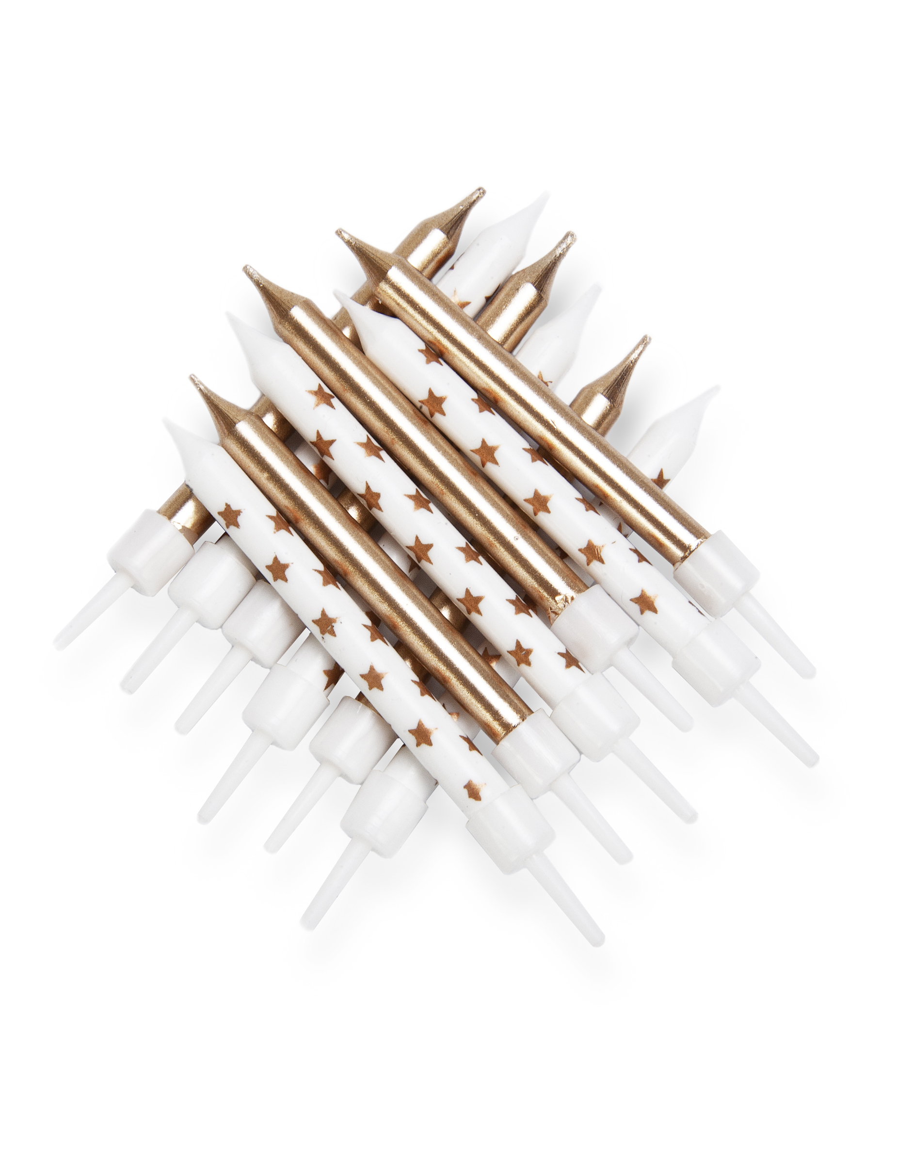12 Goldene Sternkerzen 7