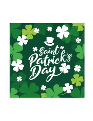 12 St. Patrick Servietten 16 x 16 cm
