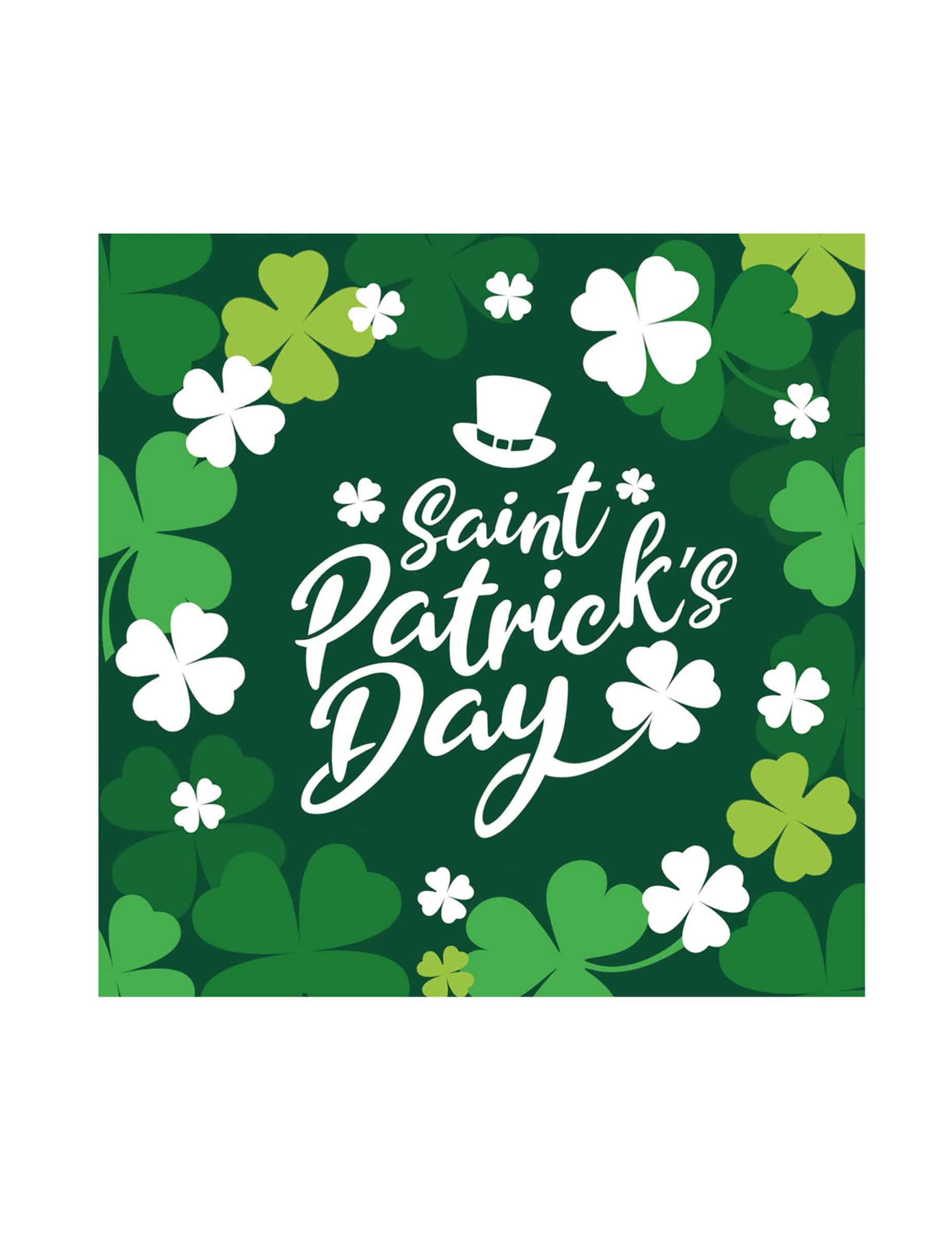 12 St. Patrick Servietten 16 x 16 cm