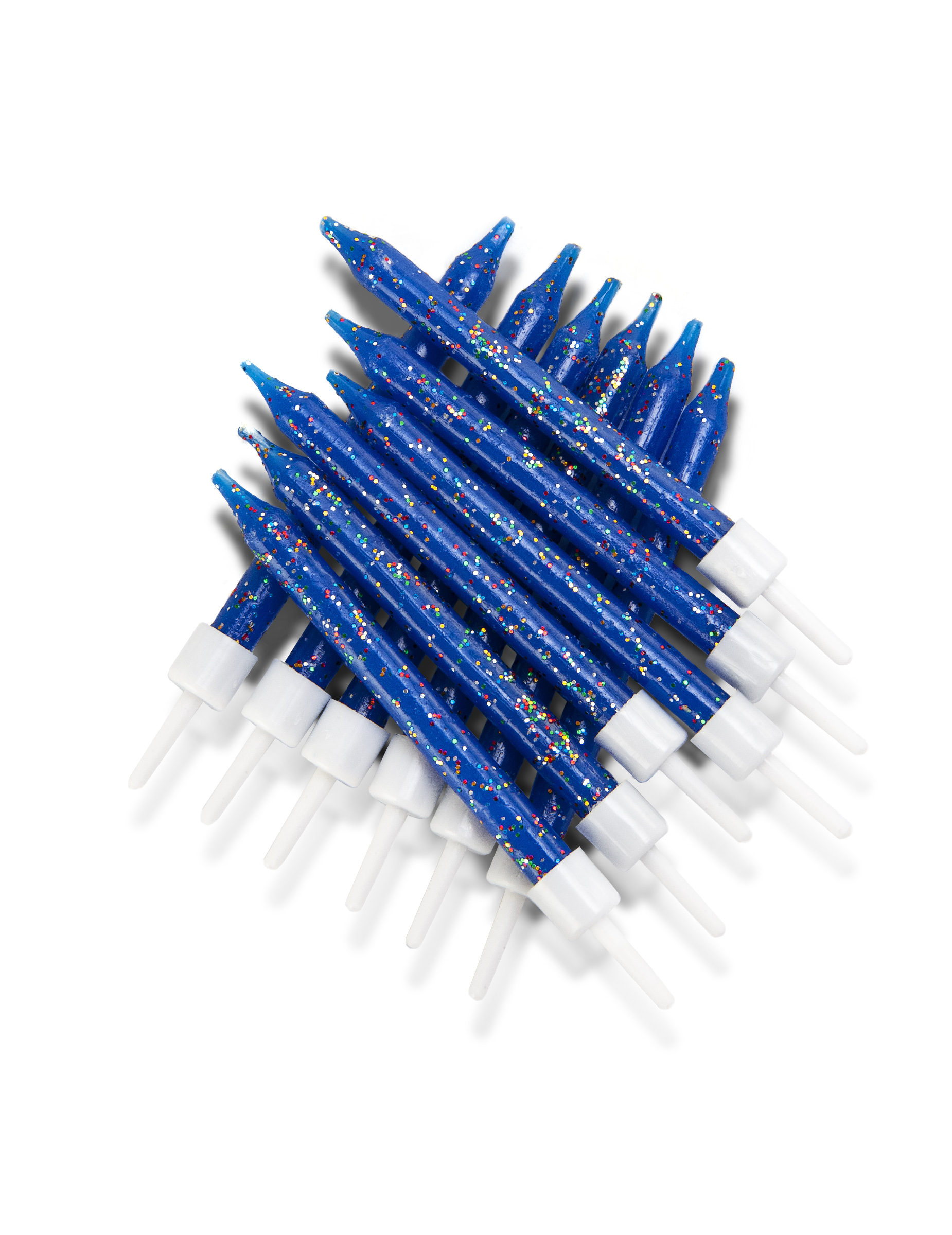 12 blaue Glitzer-Geburtstagskerzen 7