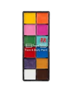 12-farbige Cremefarben Palette für Gesicht + Körper