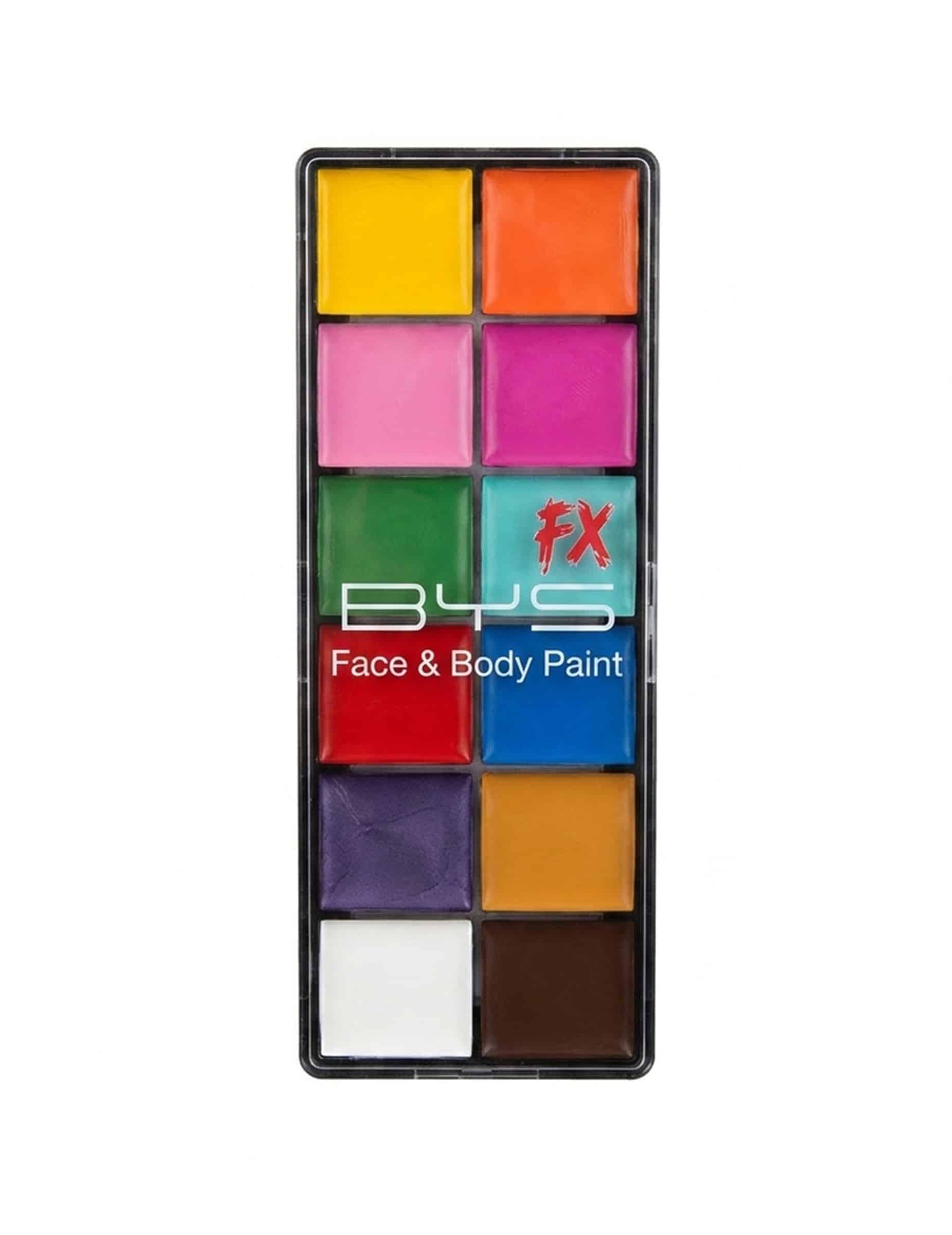 12-farbige Cremefarben Palette für Gesicht + Körper