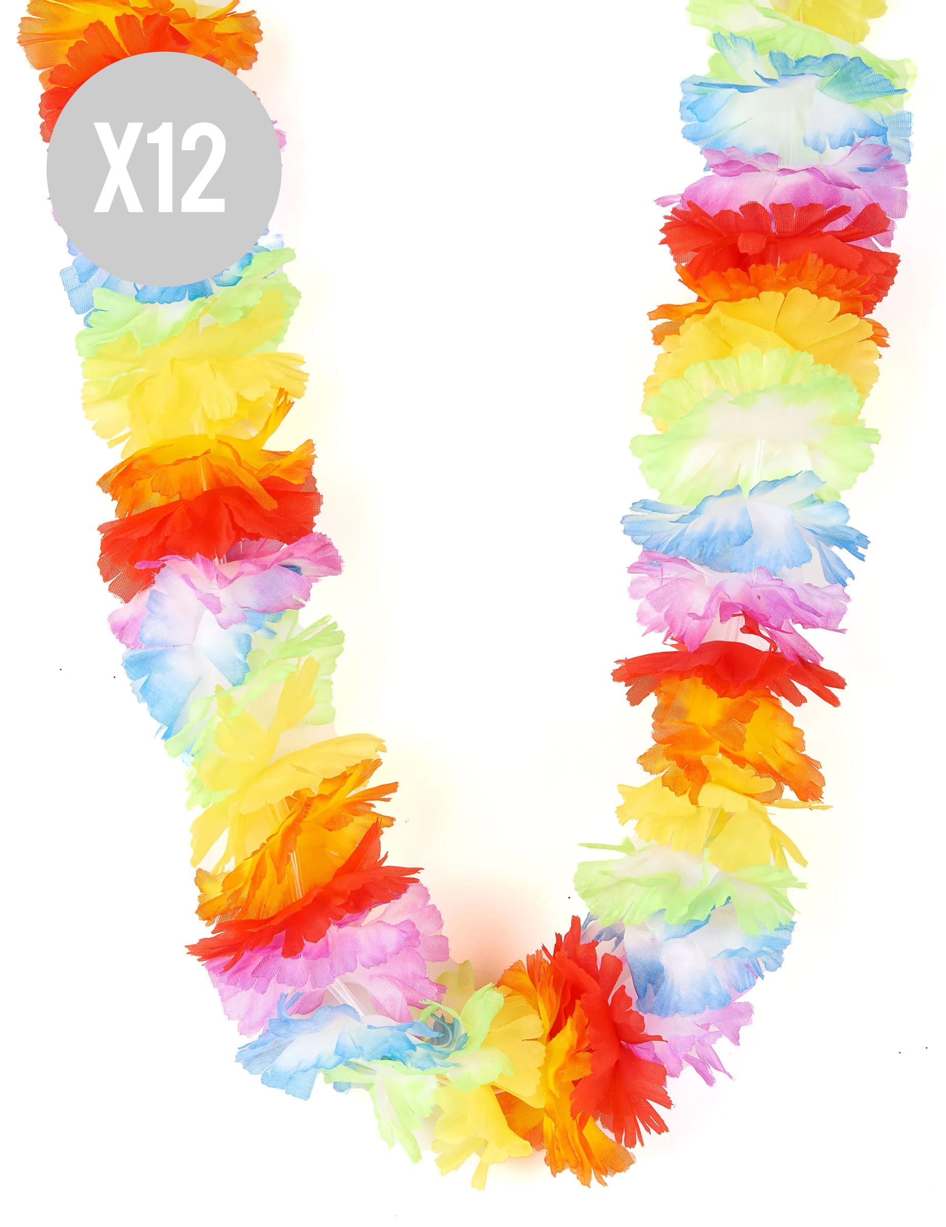 12er-Set bunte Blumenhalskette