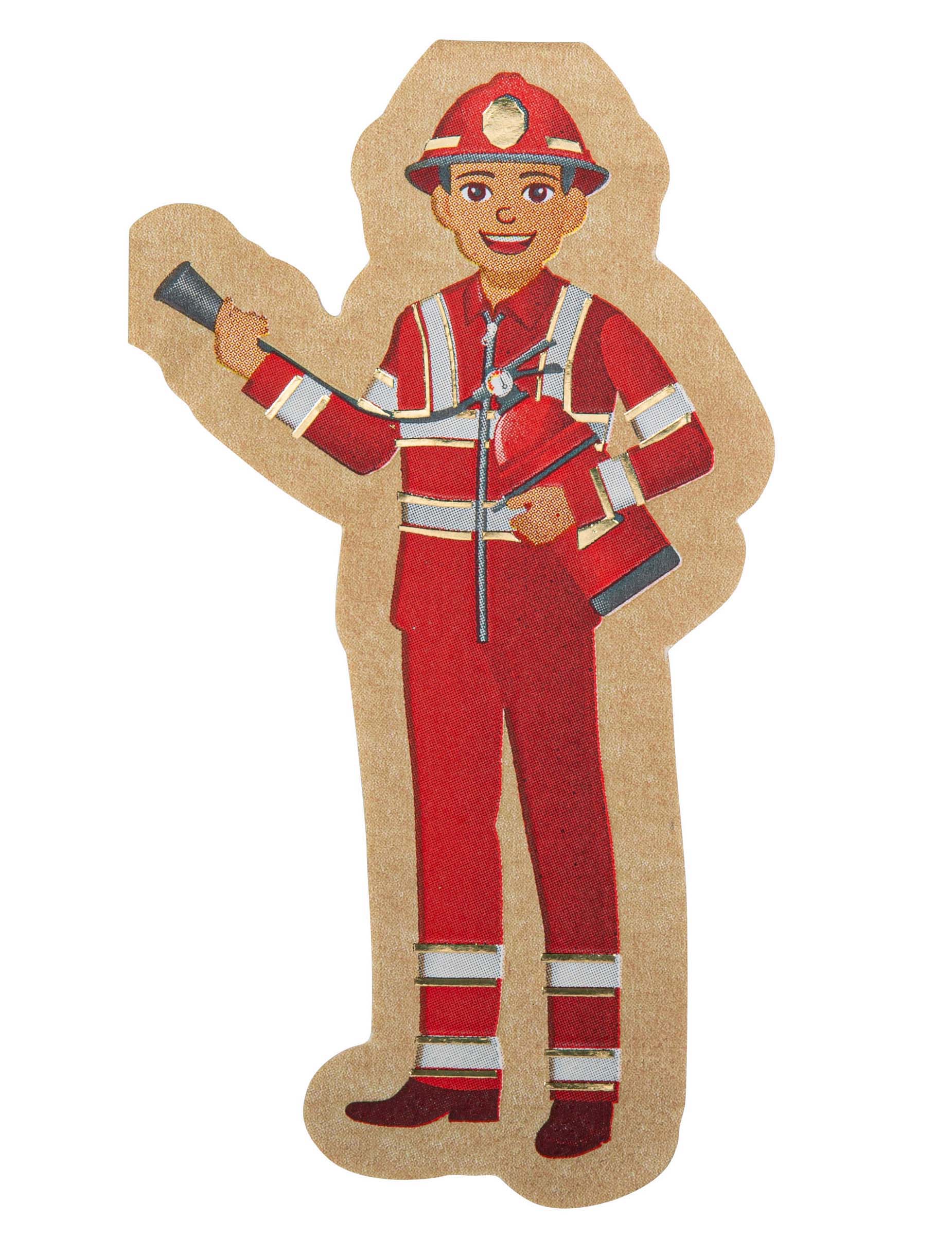 16 Feuerwehr-Servietten Kraftpapier 32 x 17 cm
