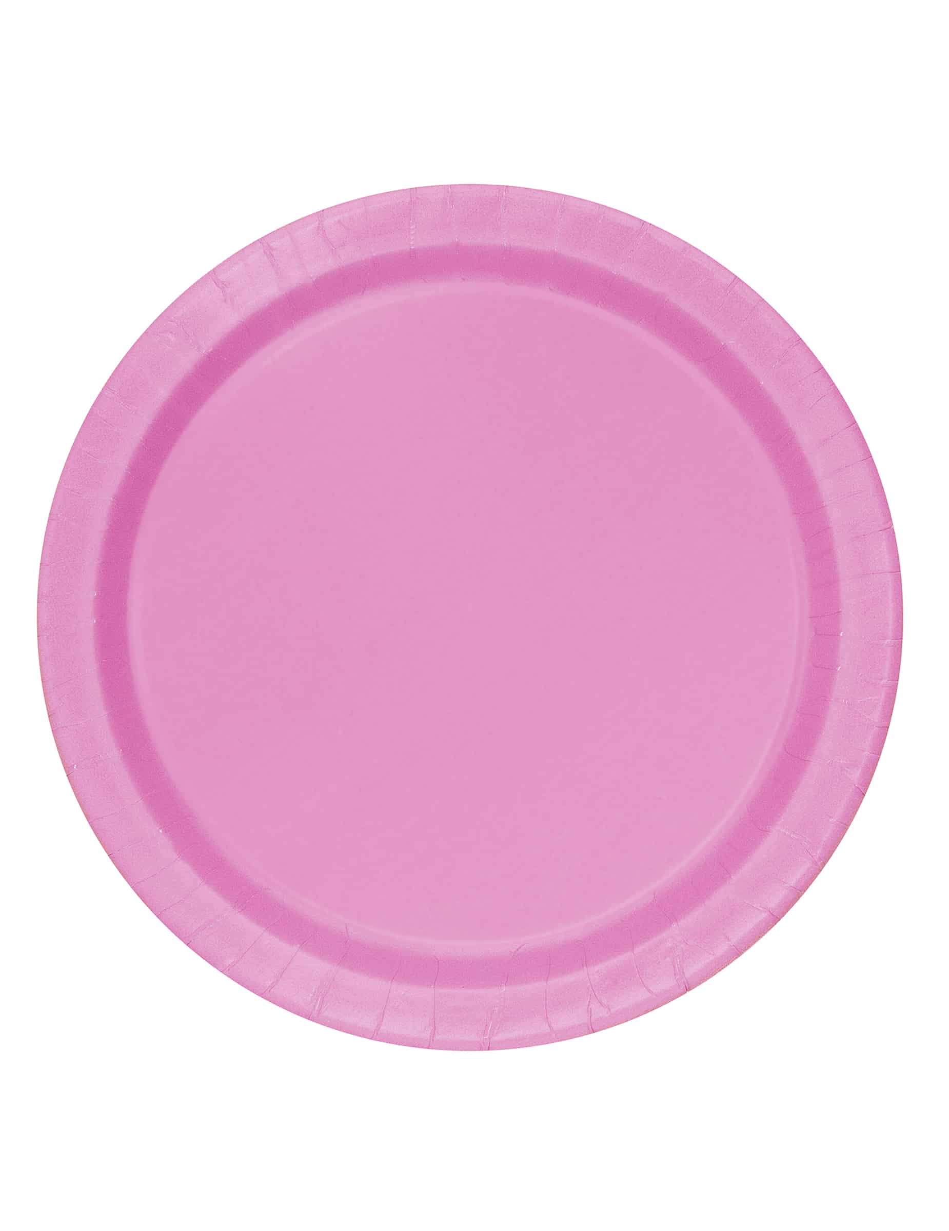 16 Große Pappteller Rosa 23 cm