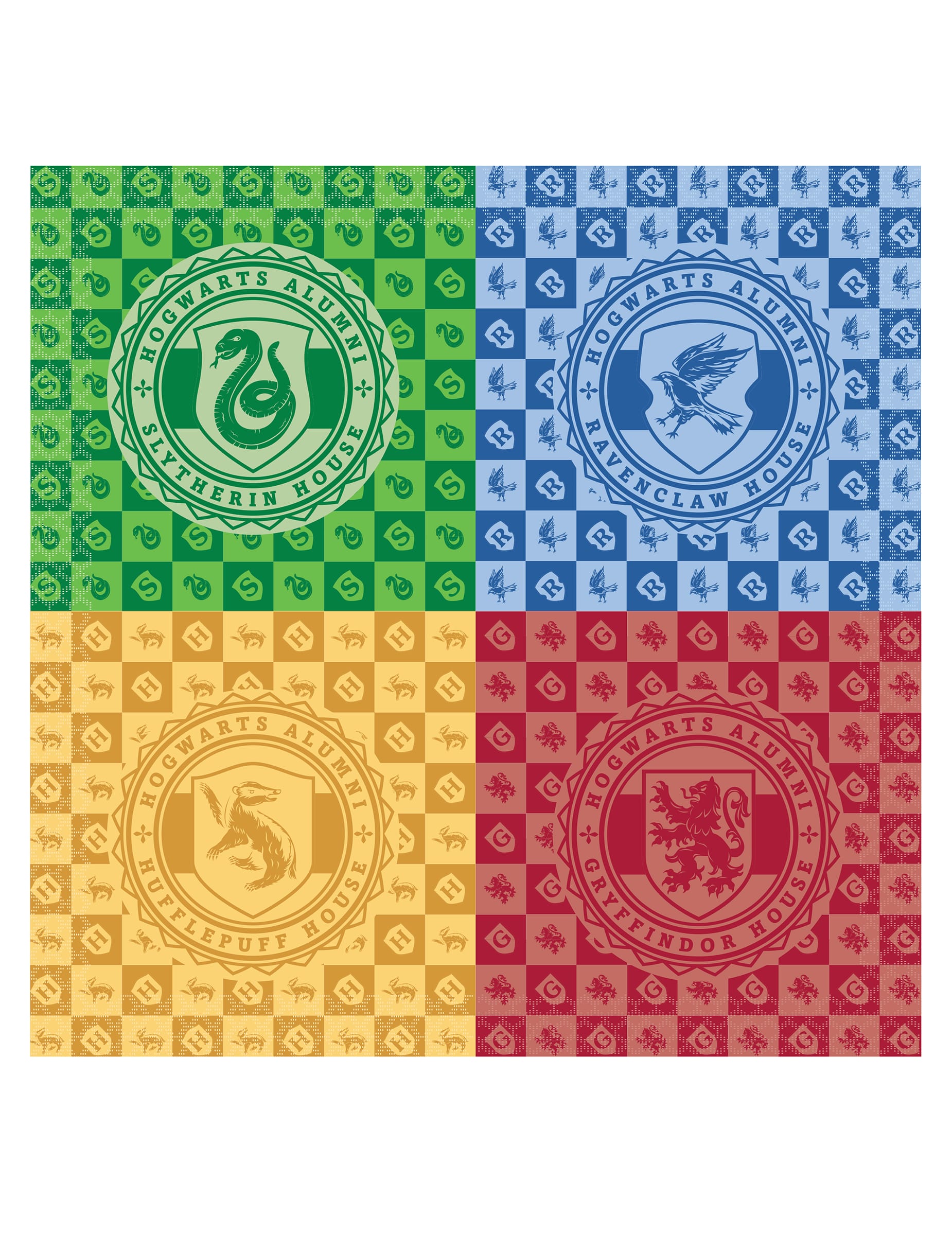 16 Harry Potter Häuser Papierservietten