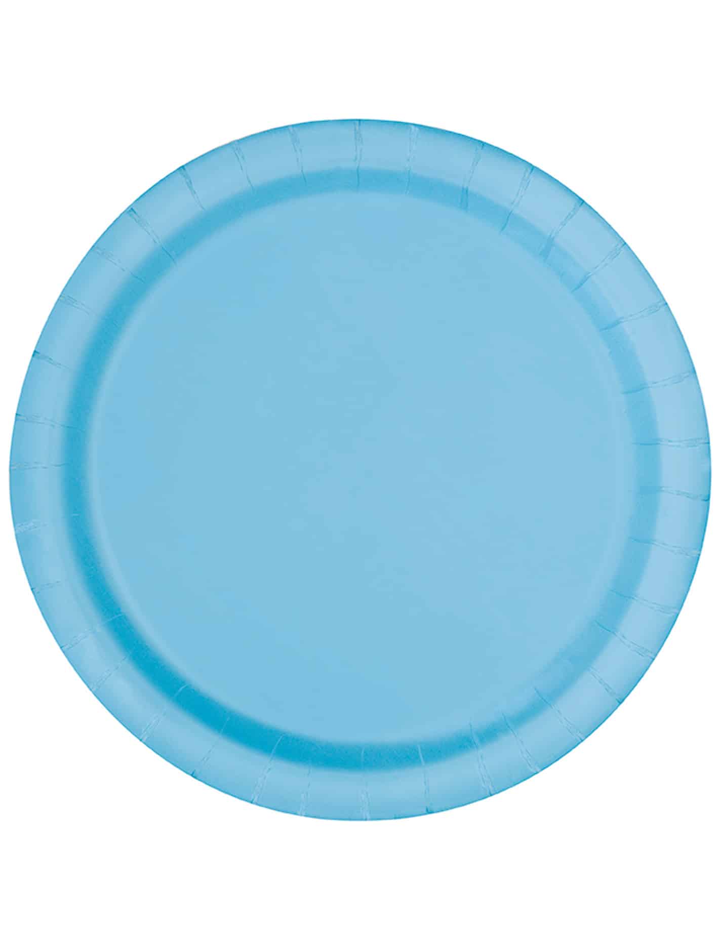 16 Pappteller Groß Pastellblau 22 cm