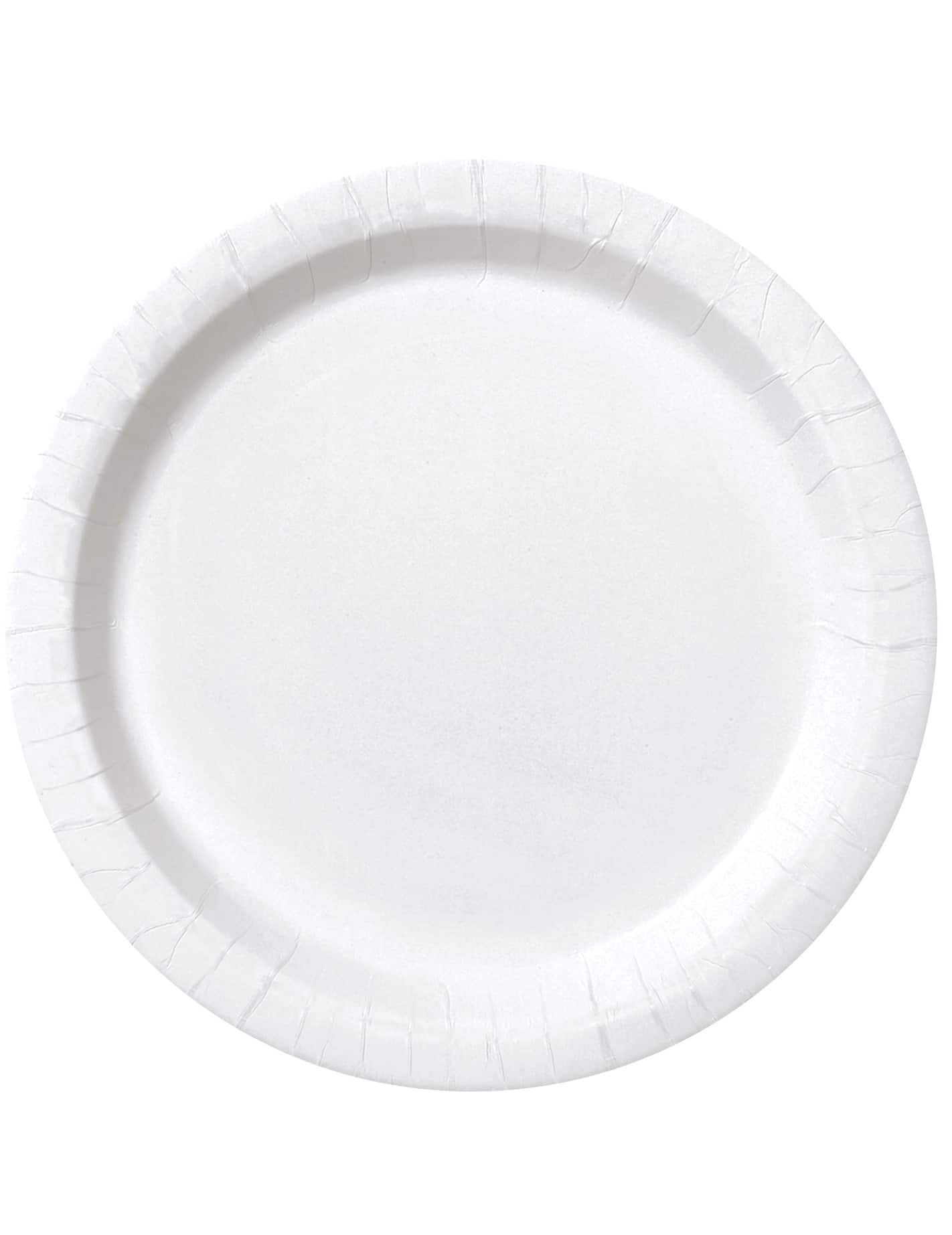 16 Pappteller Weiß 23 cm