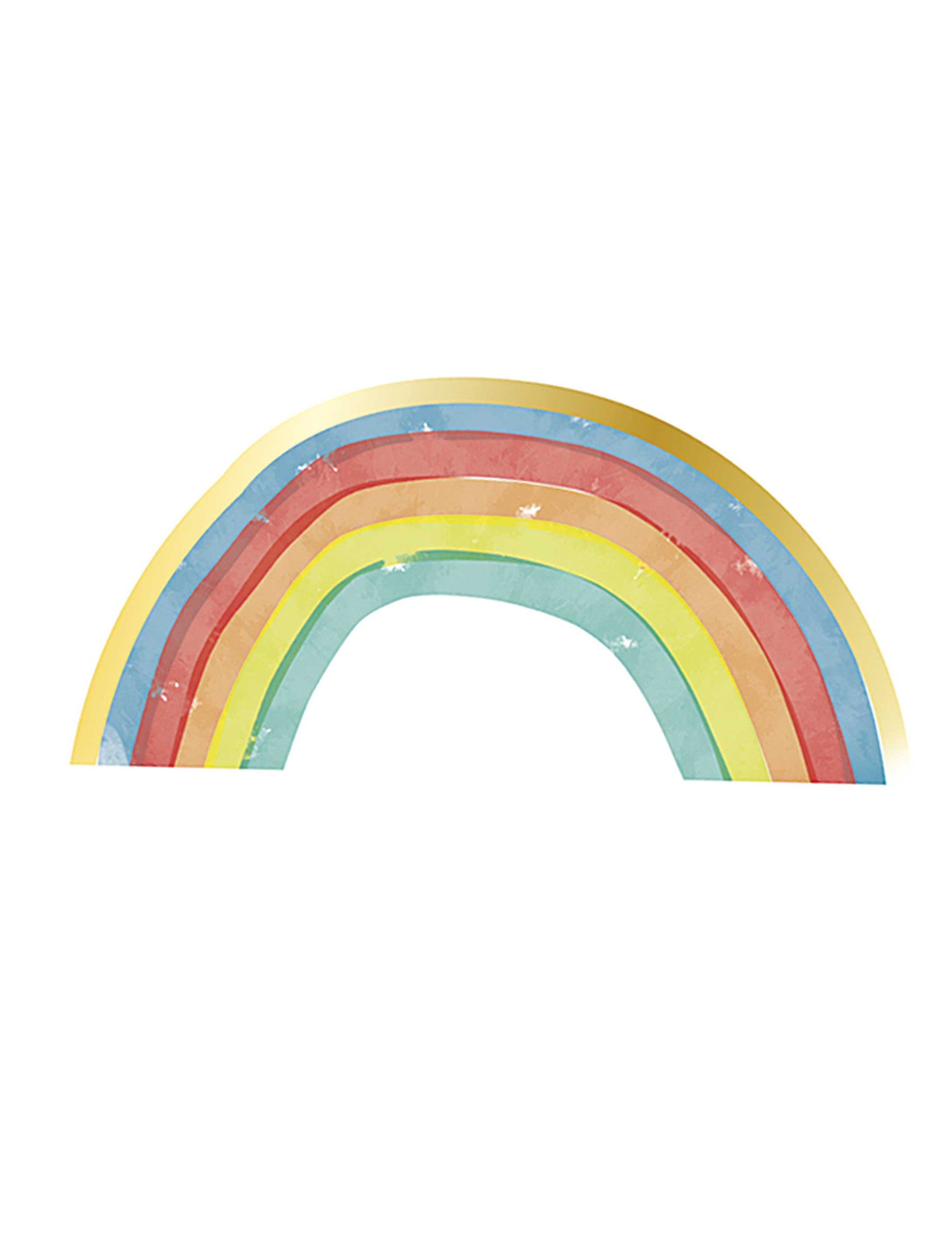 16 Regenbogen-Papierservietten für Geburtstage 33 x 16