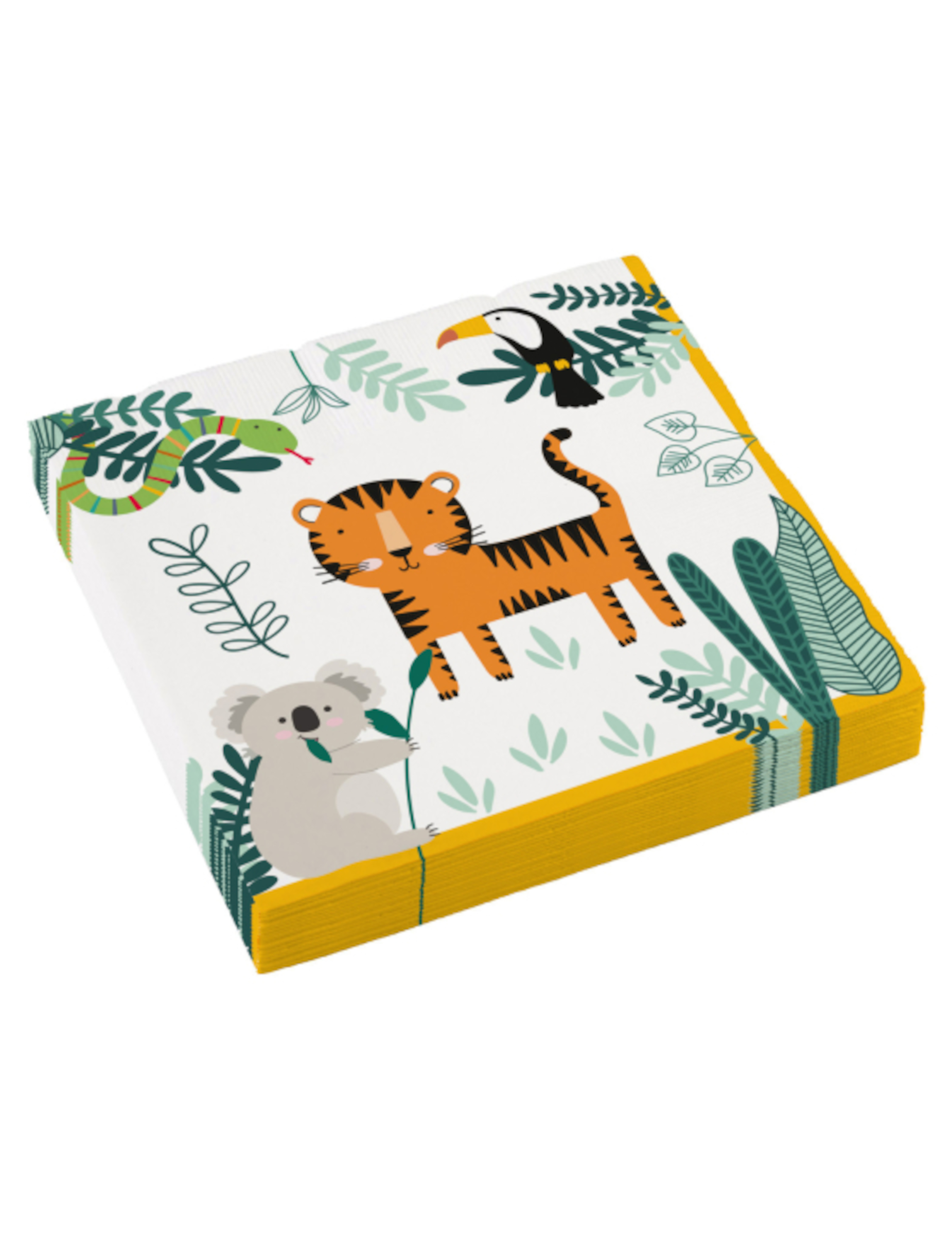 16 Safari-Servietten Get Wild 33x33cm Dschungeltiere