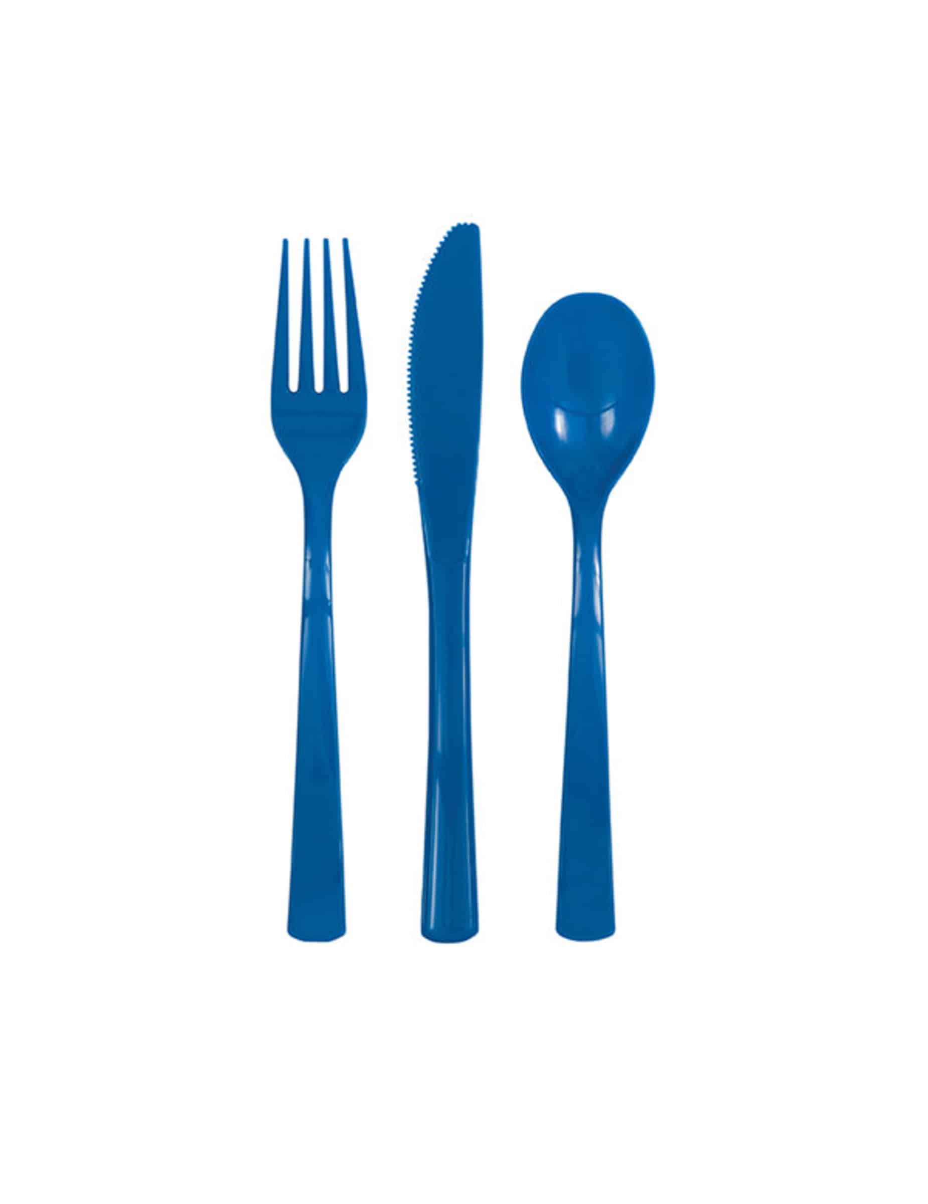 18 Plastikbesteck Blau