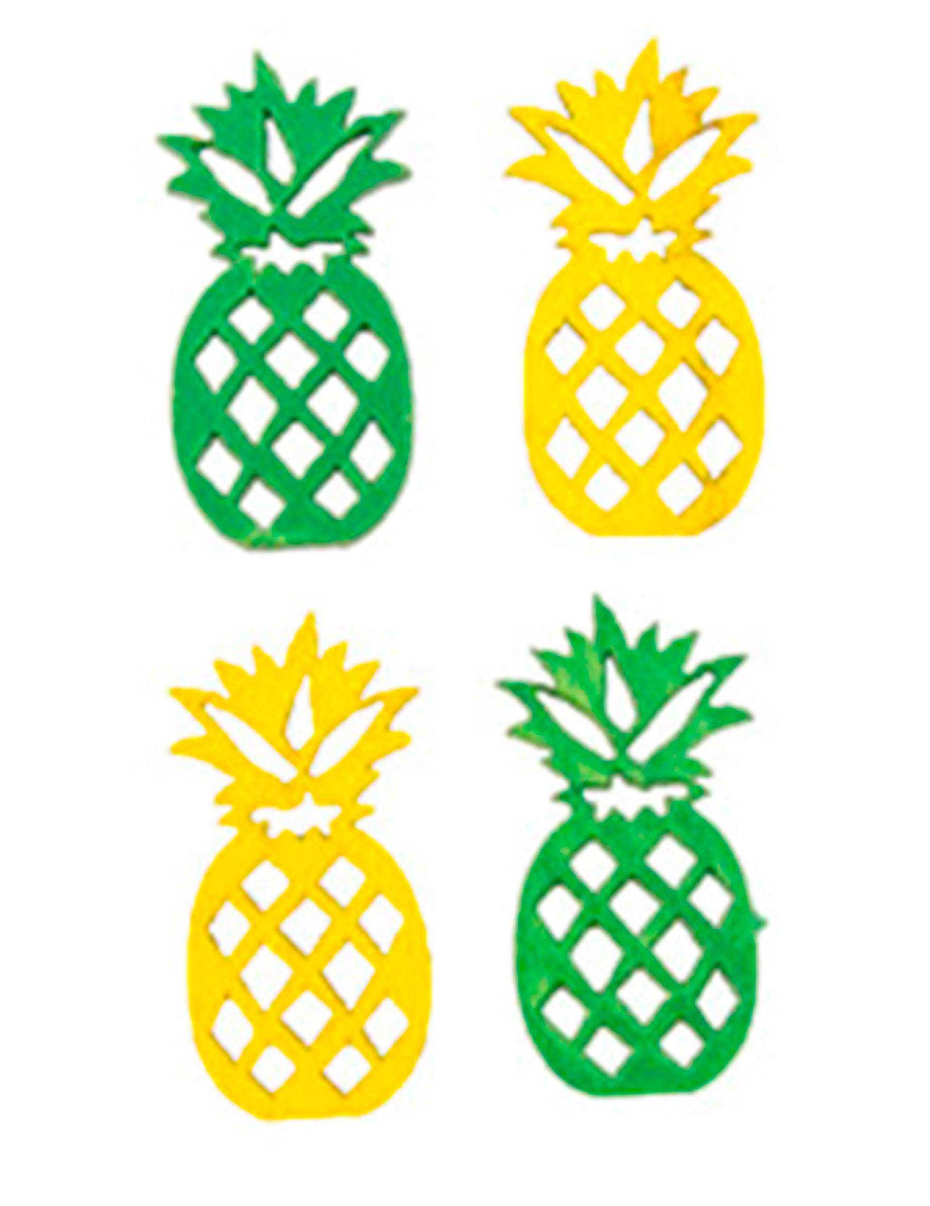 18 gelb-grüne Holz-Ananas 3