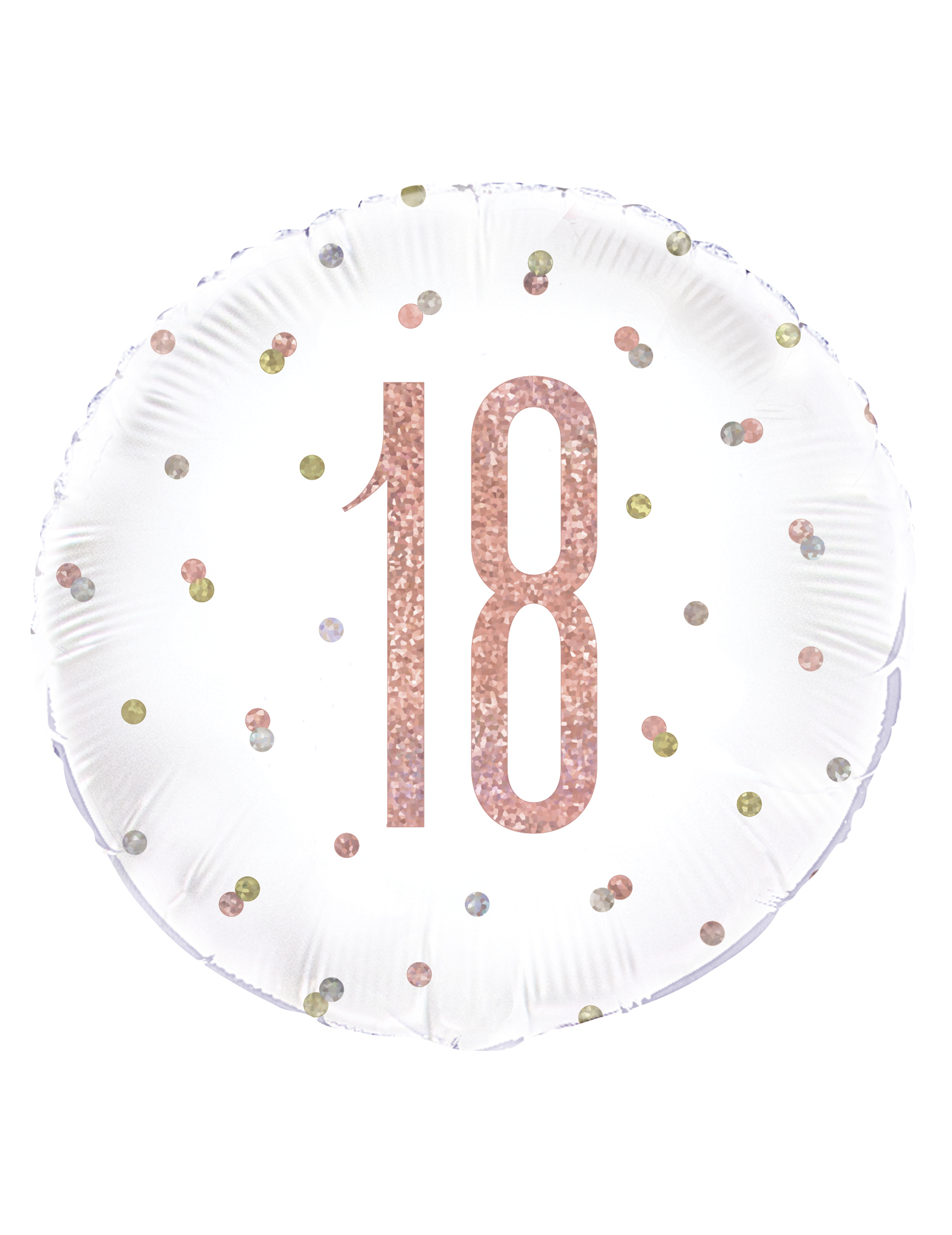 18er-Geburtstag Aluminiumballon bunt 45 cm