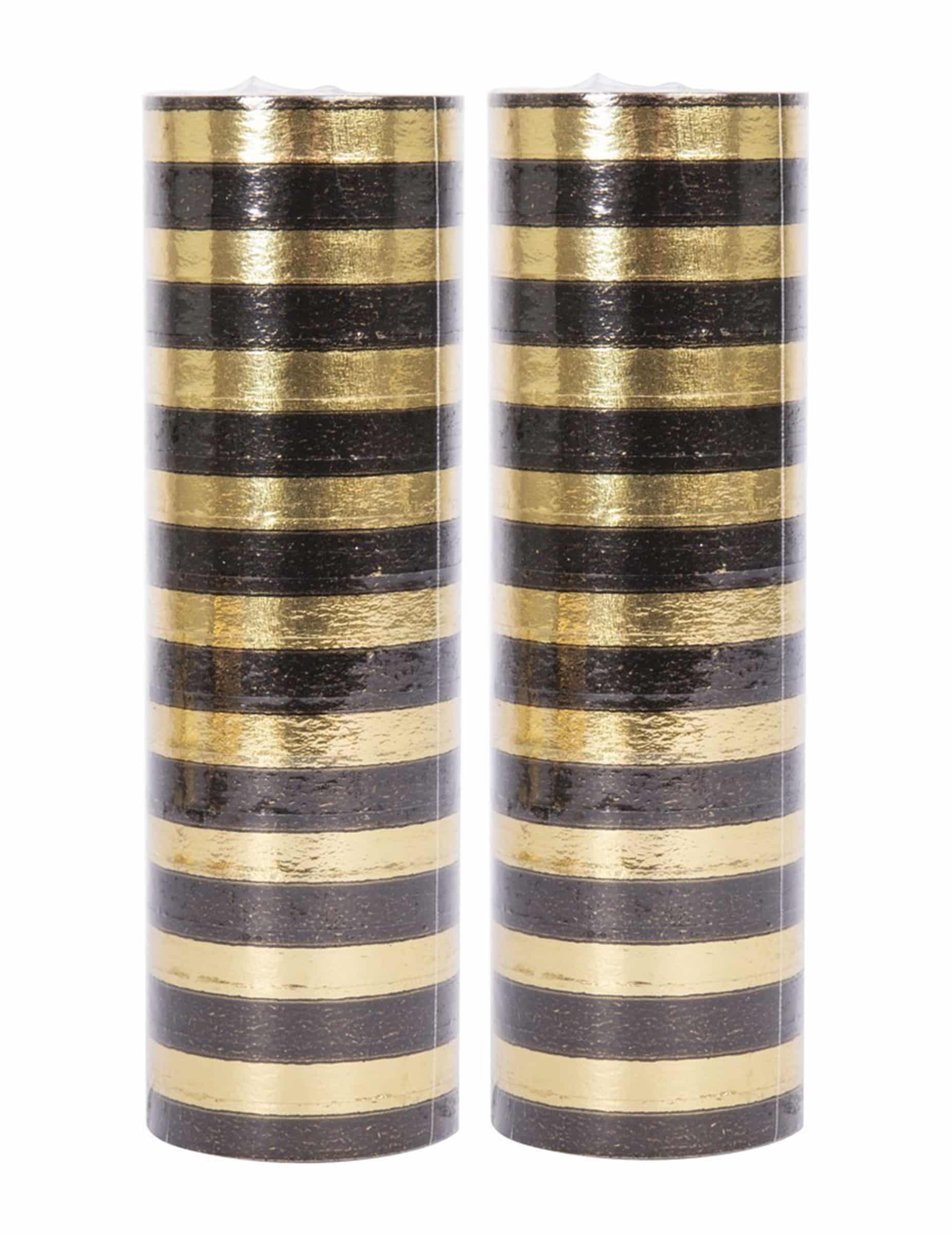 2 Luftschlangen Schwarz Gold 4 m