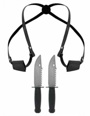 2 Messern mit Holster Accessoire für Erwachsene