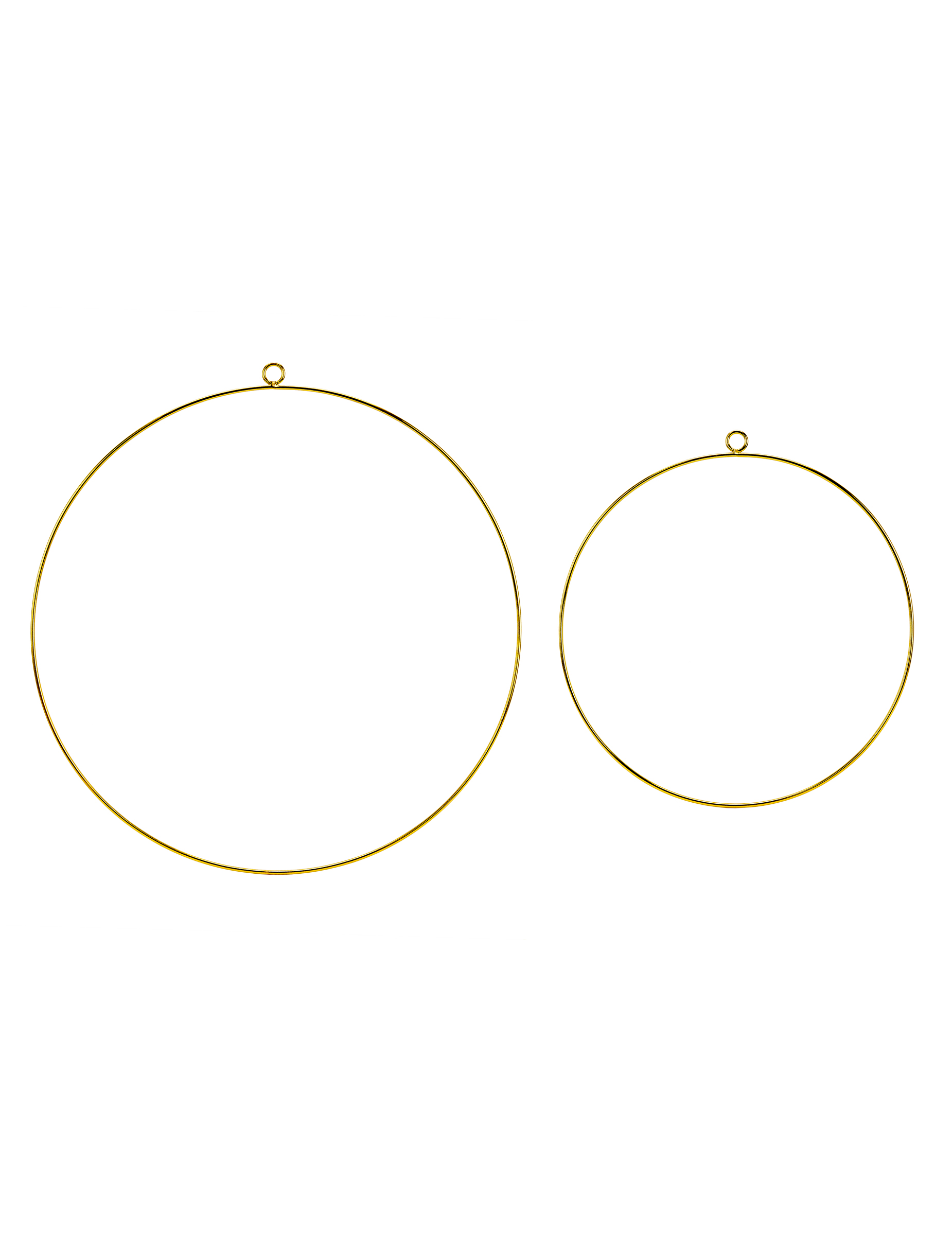 2 Metallringe Gold Set 20 und 28 cm