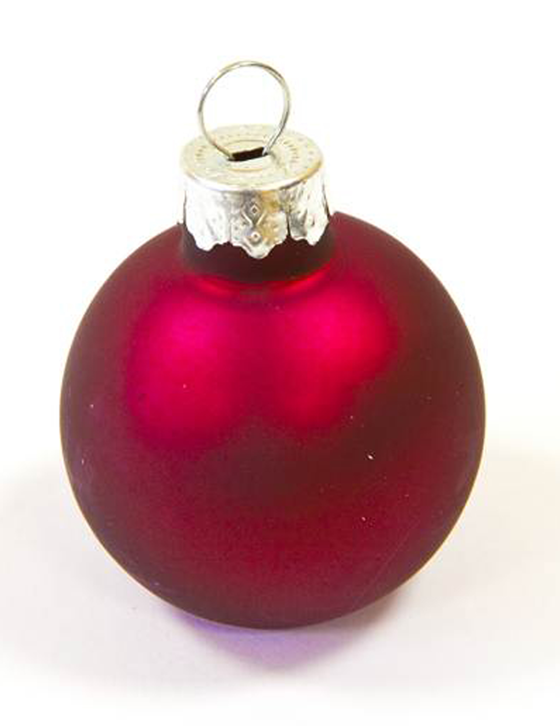 2 Rote Weihnachtskugel-Platzkartenhalter 4 cm mit Namensring