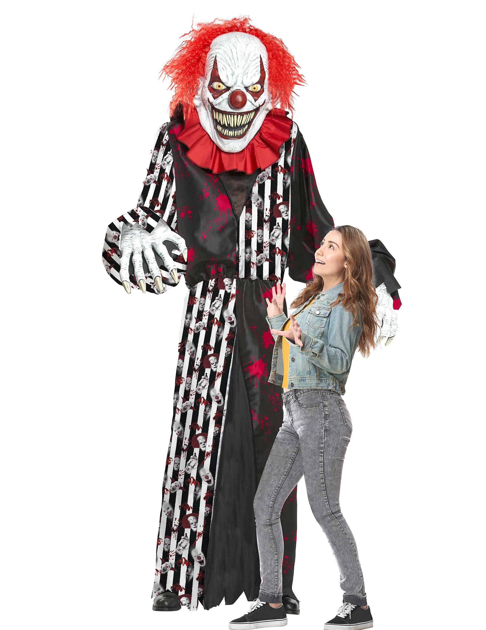 2-in-1 Riesen-Horrorclown Kostüm (2