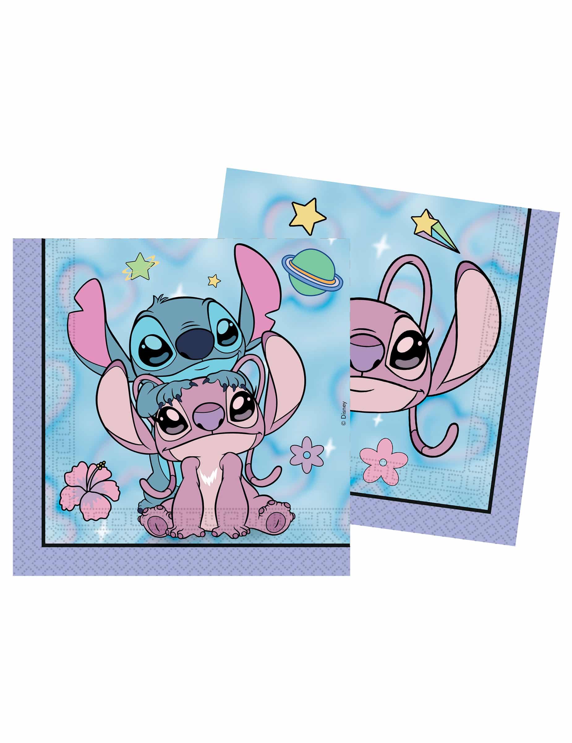 20 Angel und Stitch Papierservietten - 33 x 33 cm