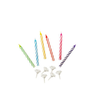 20 Geburtstagskerzen bunt Set