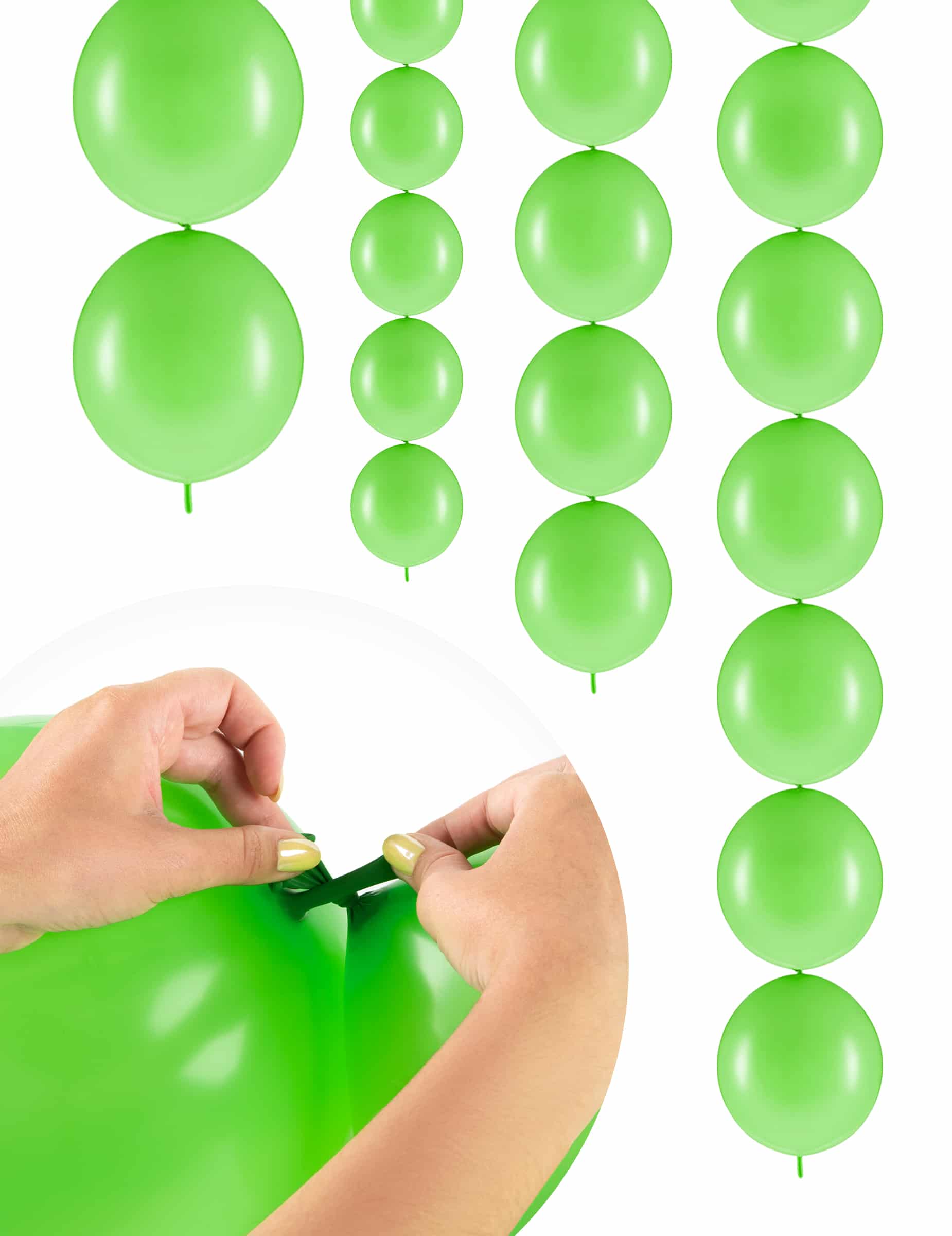 20 Link-Ballons Hellgrün 28 cm
