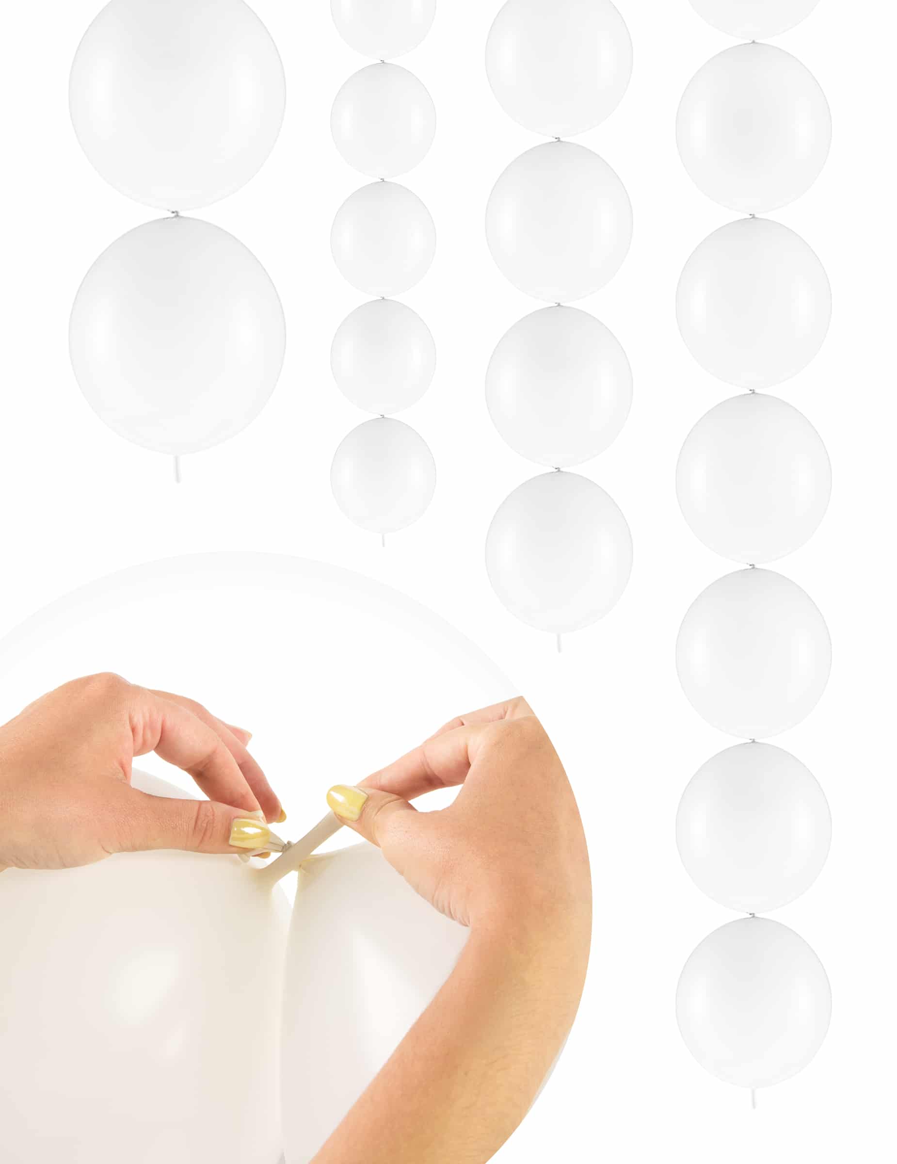 20 Link-Ballons Weiß 28 cm