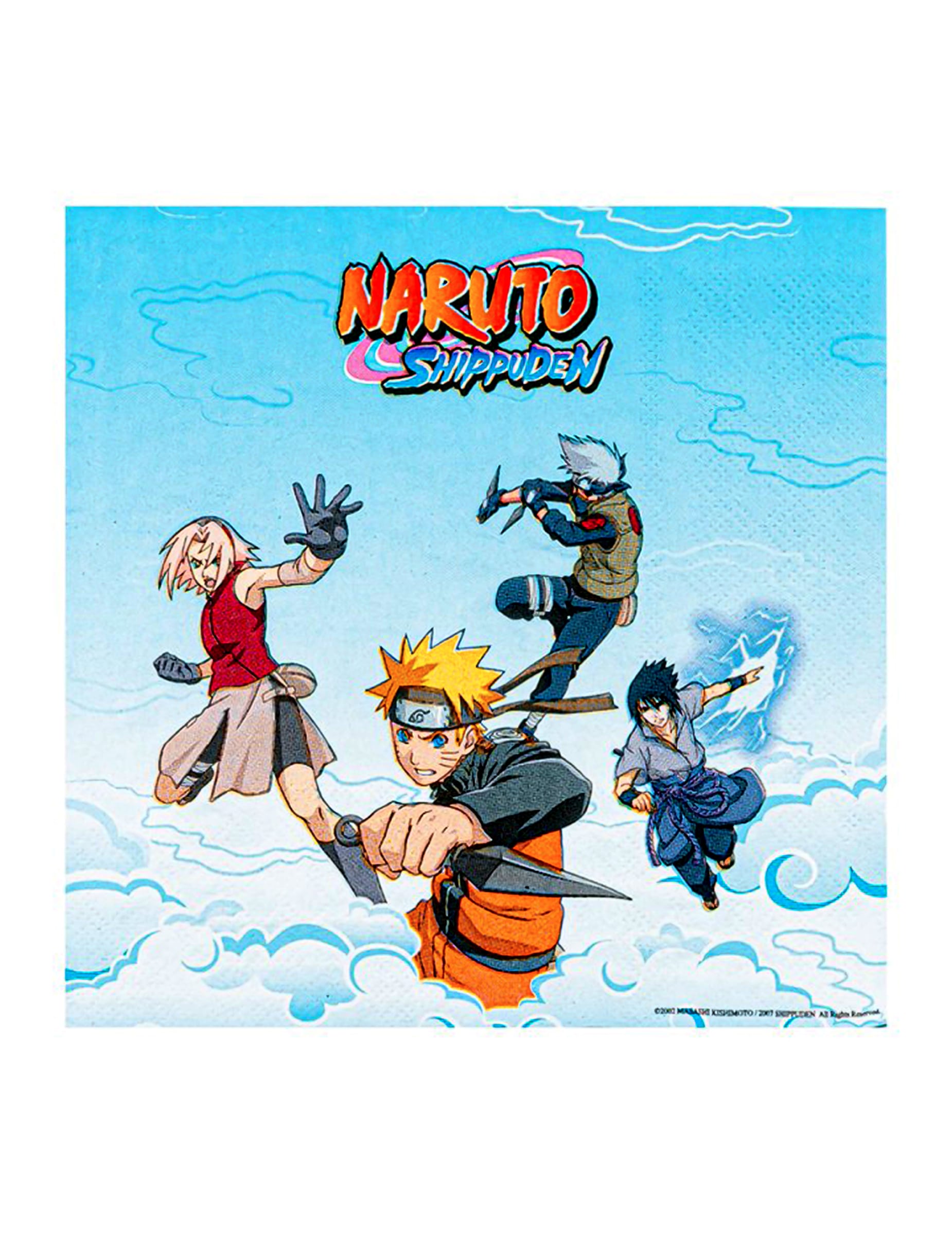 20 Naruto Shippuden Papierservietten 33 x 33cm