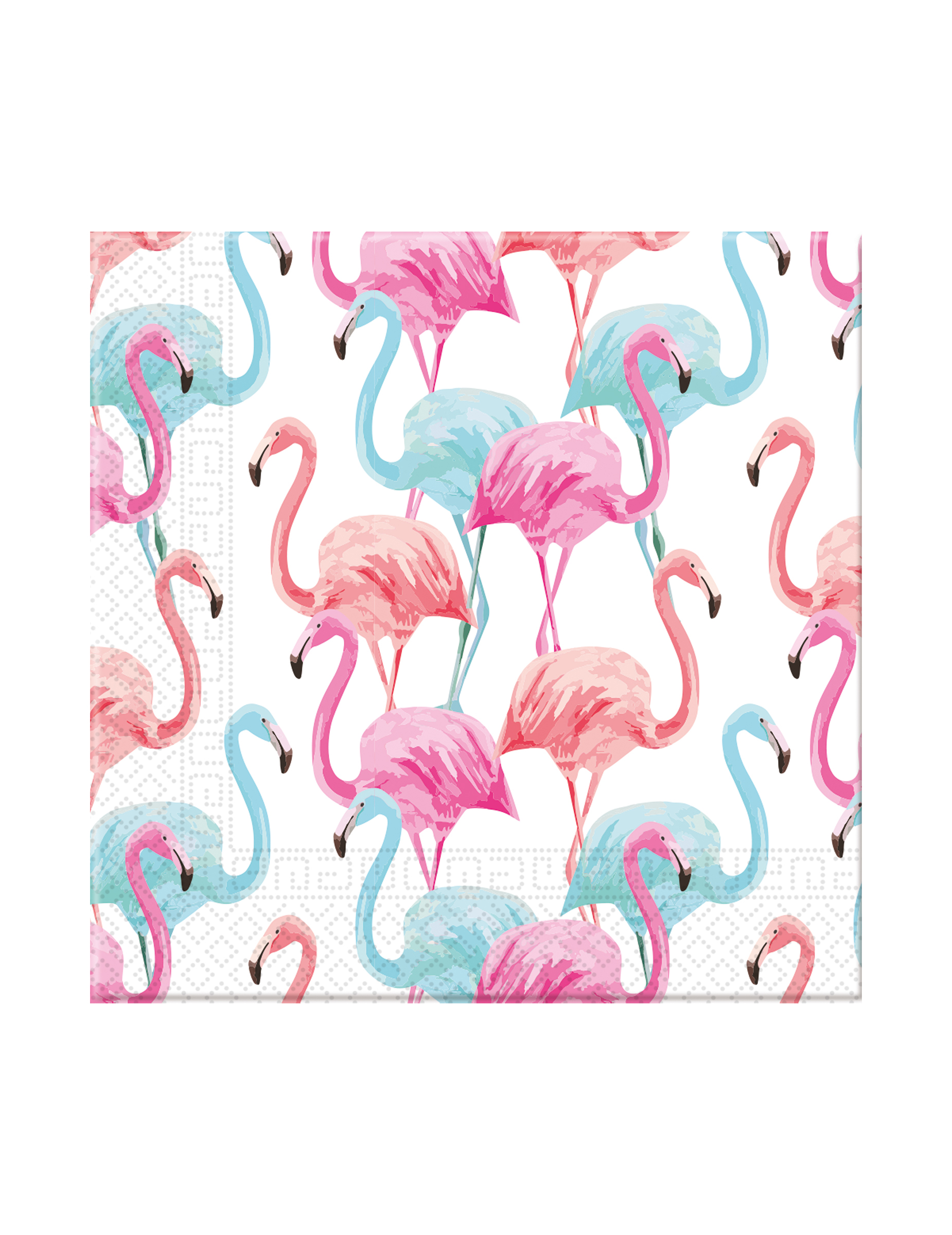 20 Papierservietten Home Compostable bunte Flamingos 33 x 33 cm Partydeko