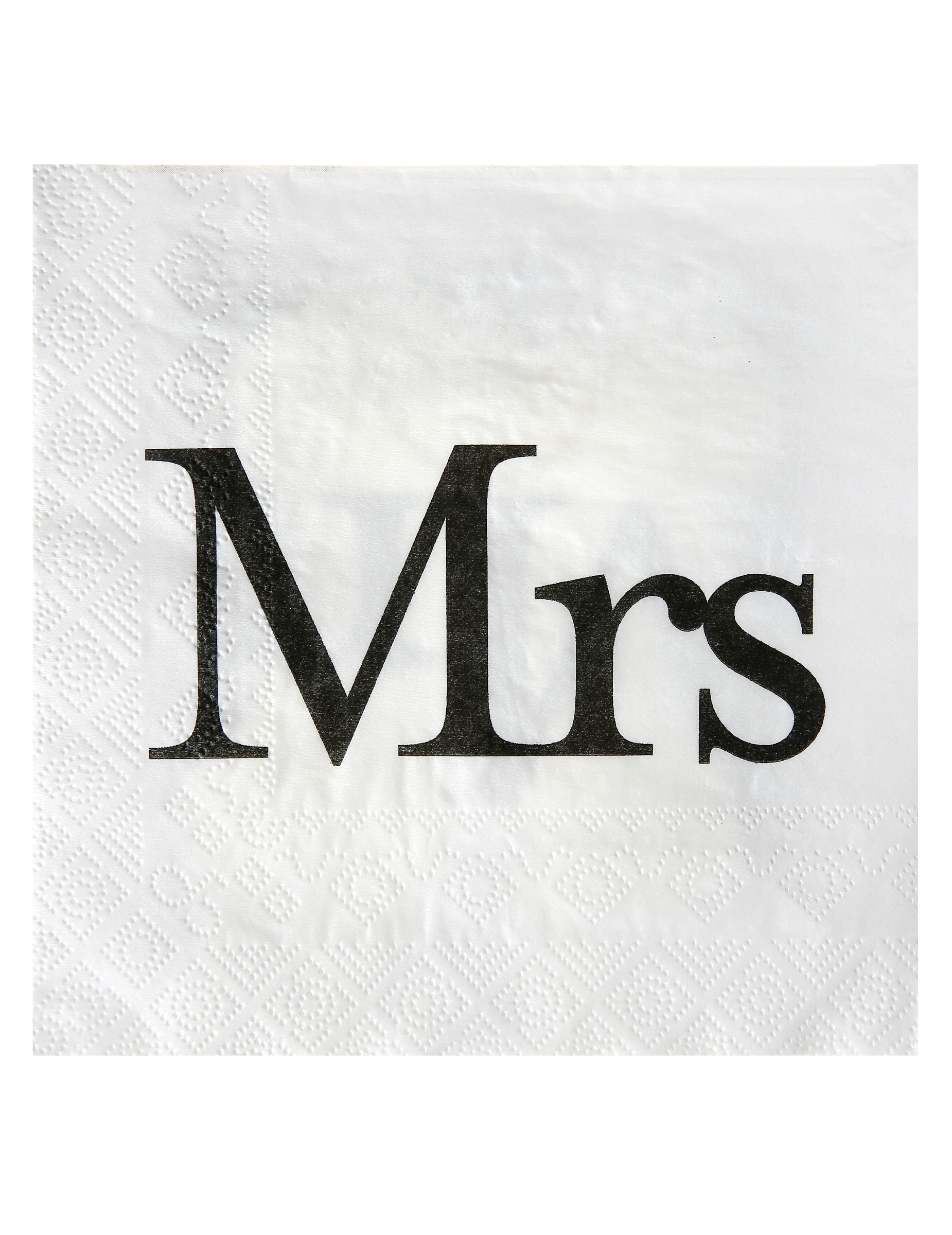 20 Papierservietten Mrs 33 x 33 cm für Hochzeiten
