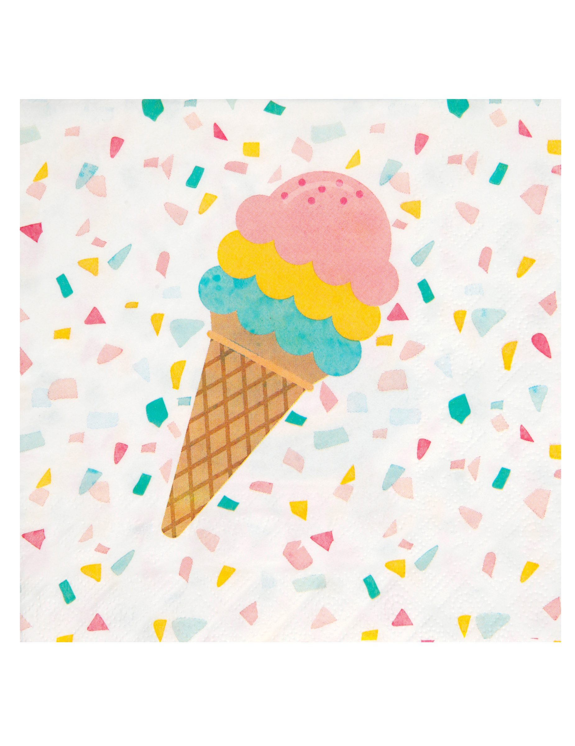 20 Papierservietten Summer Smoothie 33 x 33 cm Eiscreme-Motiv
