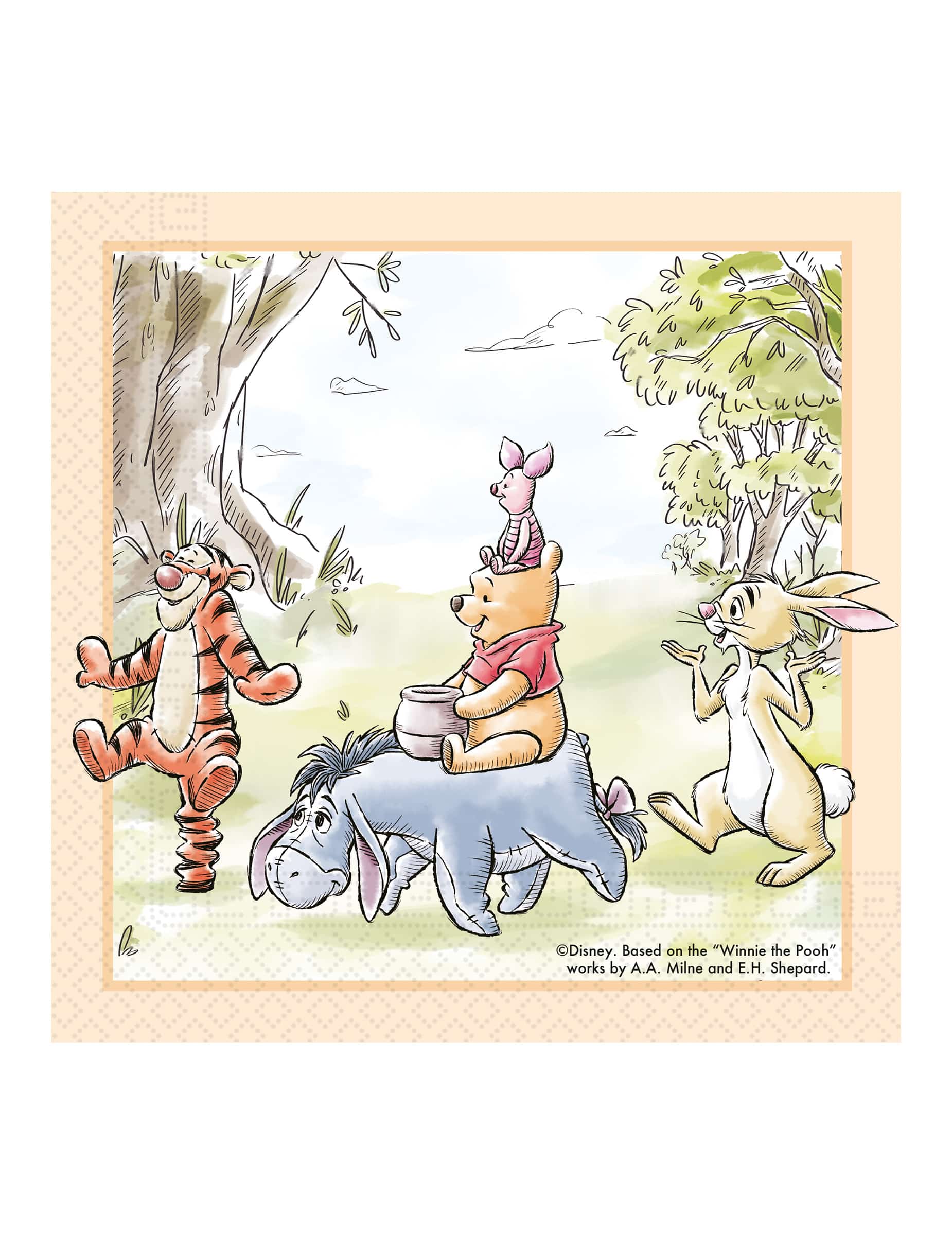 20 Papierservietten Winnie Puuh 33 x 33 cm