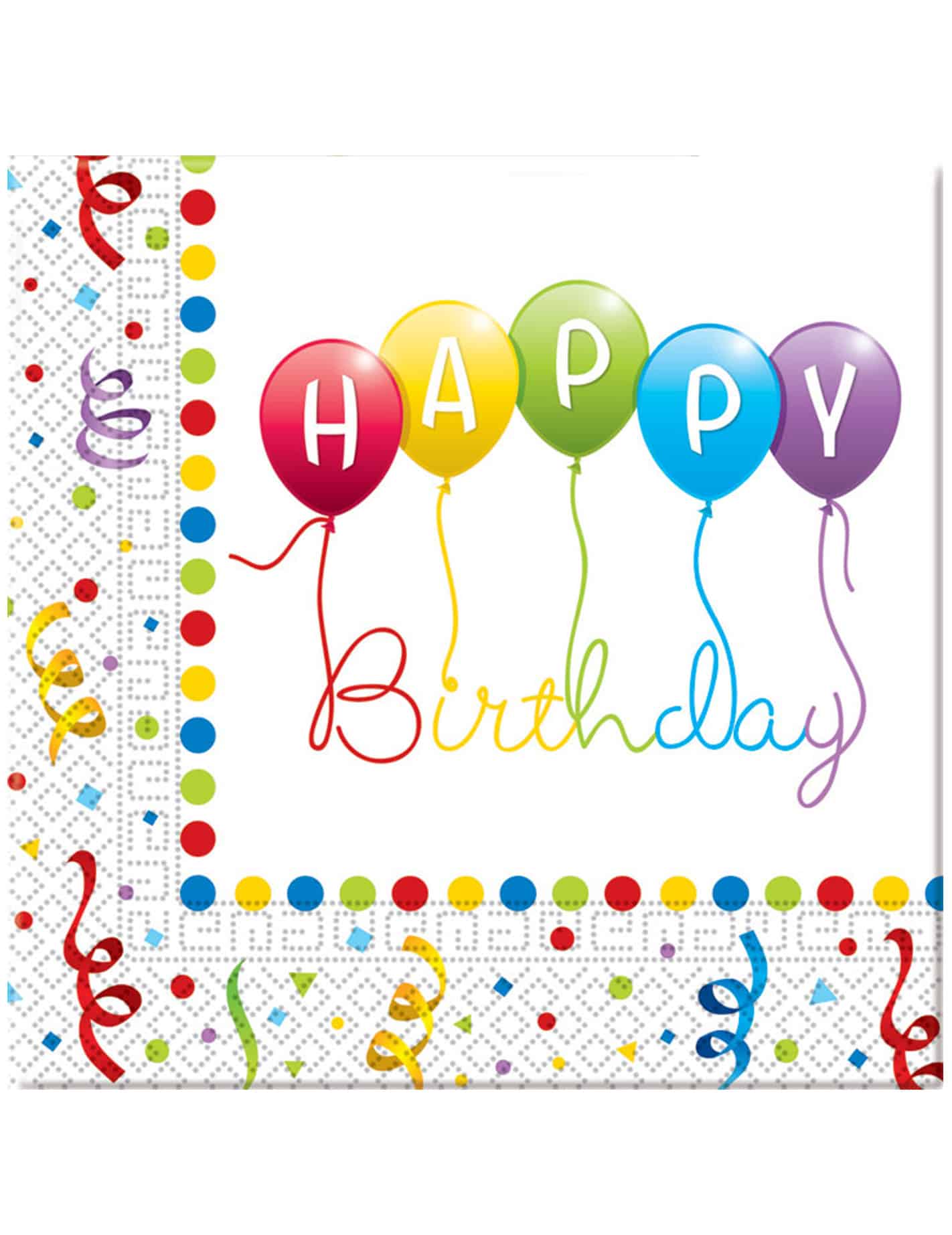 20 Servietten Happy Birthday Papierservietten 33 x 33 cm