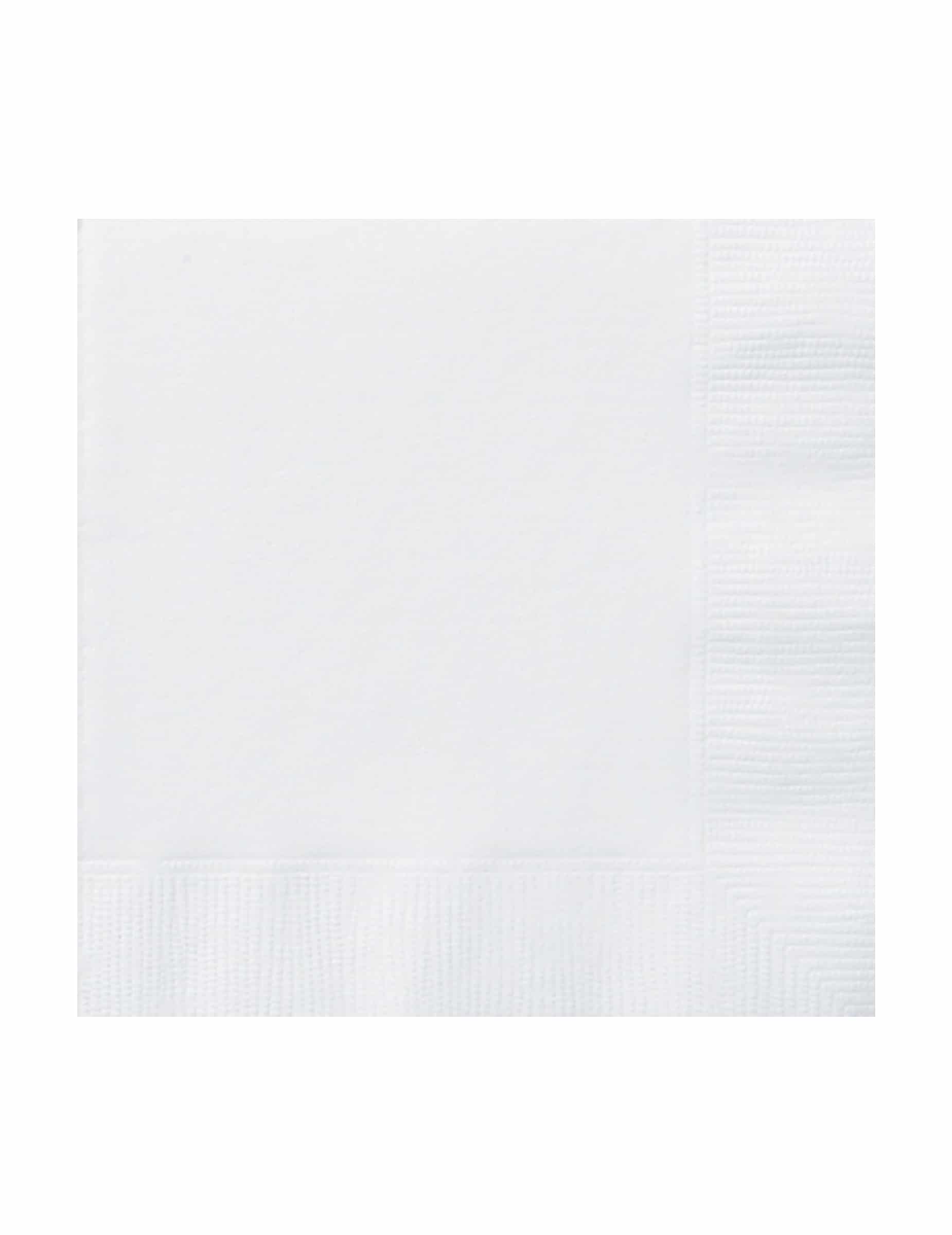 20 Weiße Papierservietten 33x33cm mit feinen Nadelstreifen