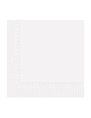 20 weiße Heim-kompostierbare Papierservietten 33 x 33 cm für Partys