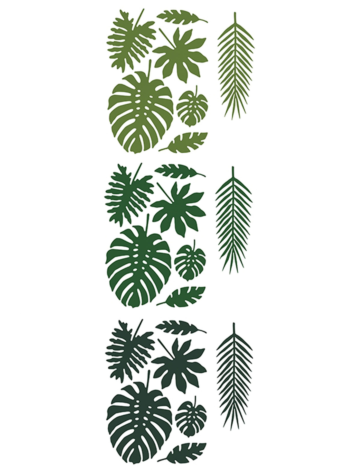 21 Deko-Blätter Tropisch Papier Hawaii 40 cm