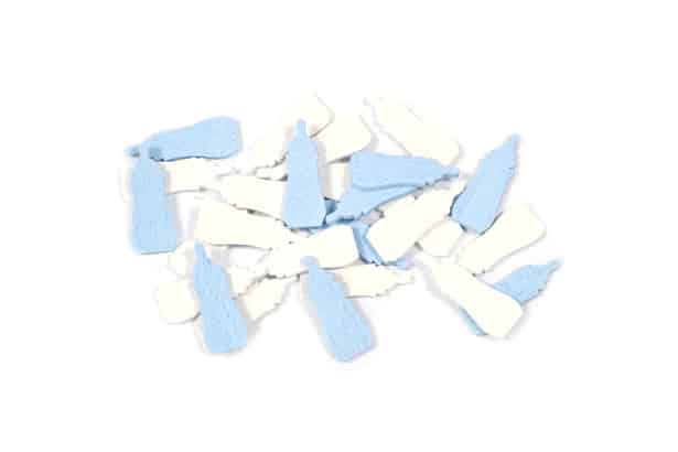 28 Tischkonfetti Babyflasche Hellblau 10 g