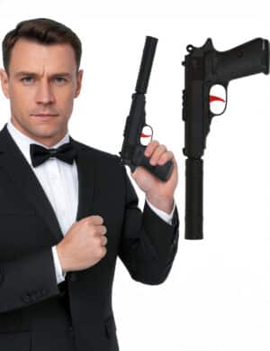 29 cm Pistole mit Schalldämpfer Accessoire