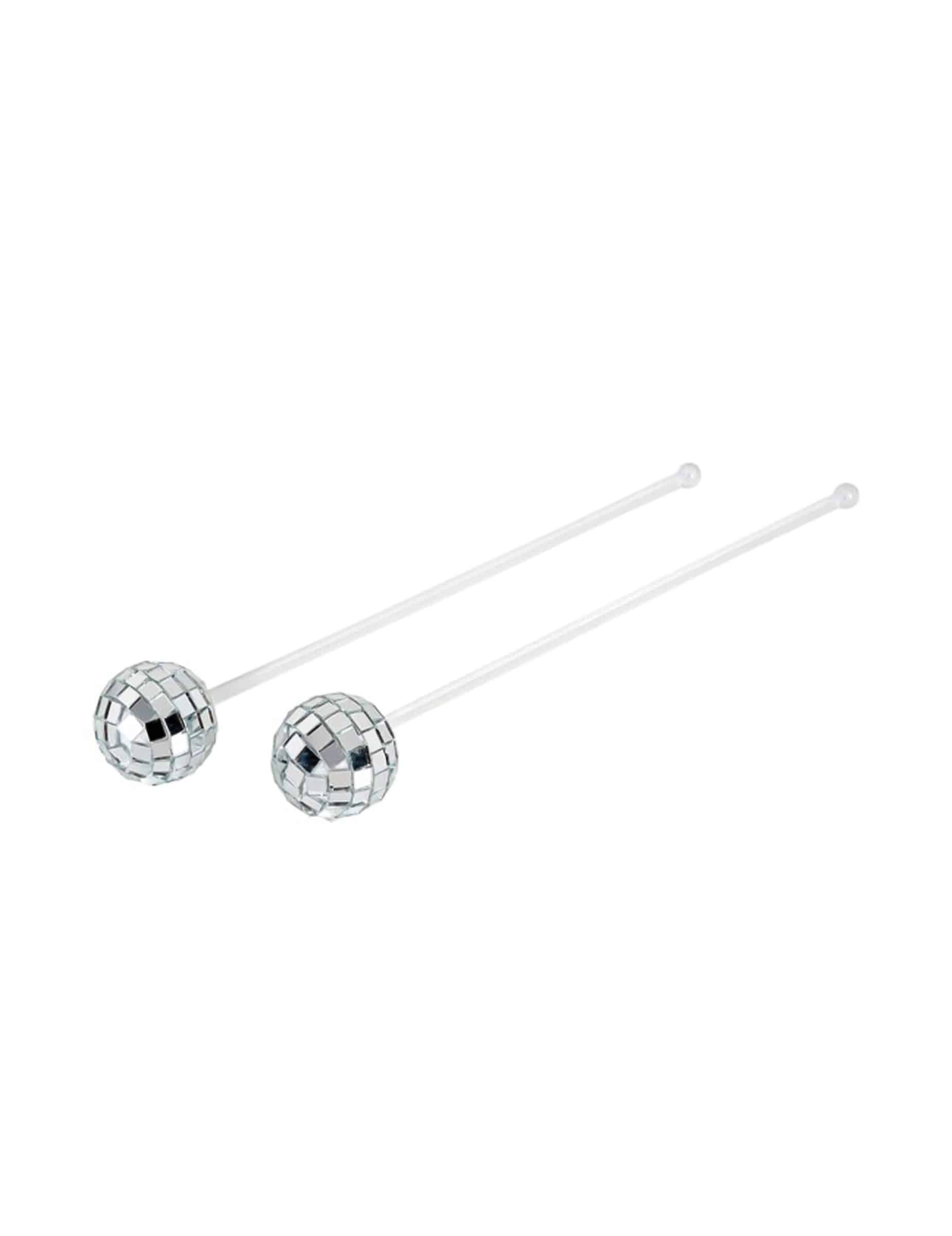 2er-Pack Discokugel-Cocktailrührer für Partys